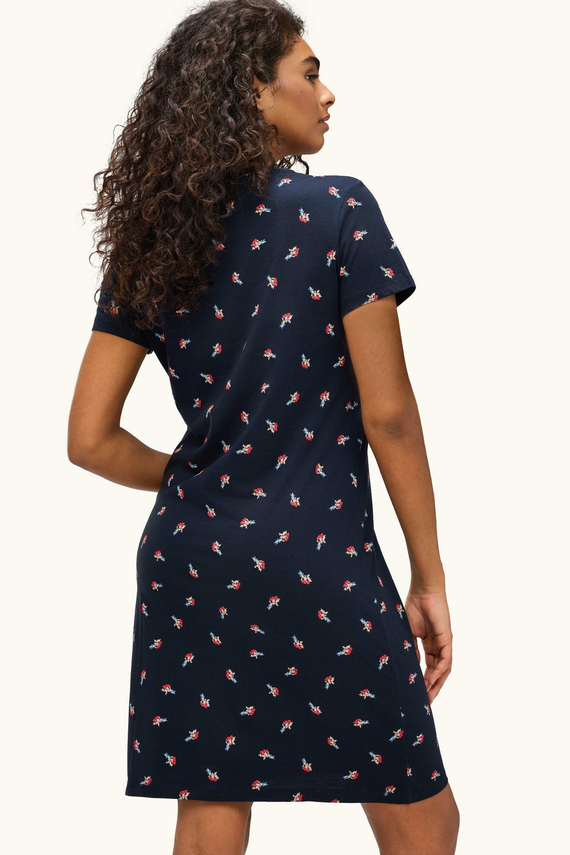 Nightdress - floral dark blue
