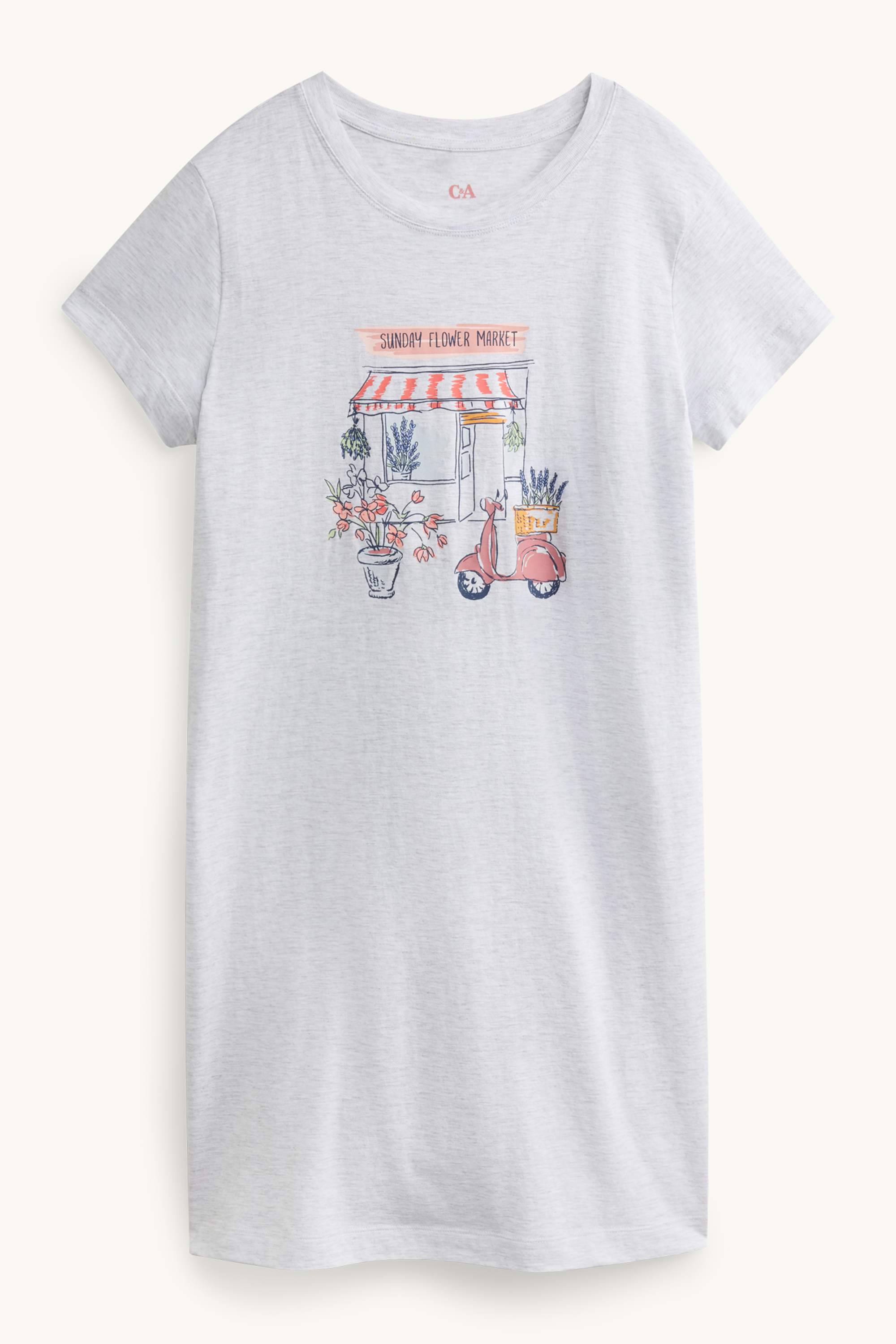 Nightdress gray-melange