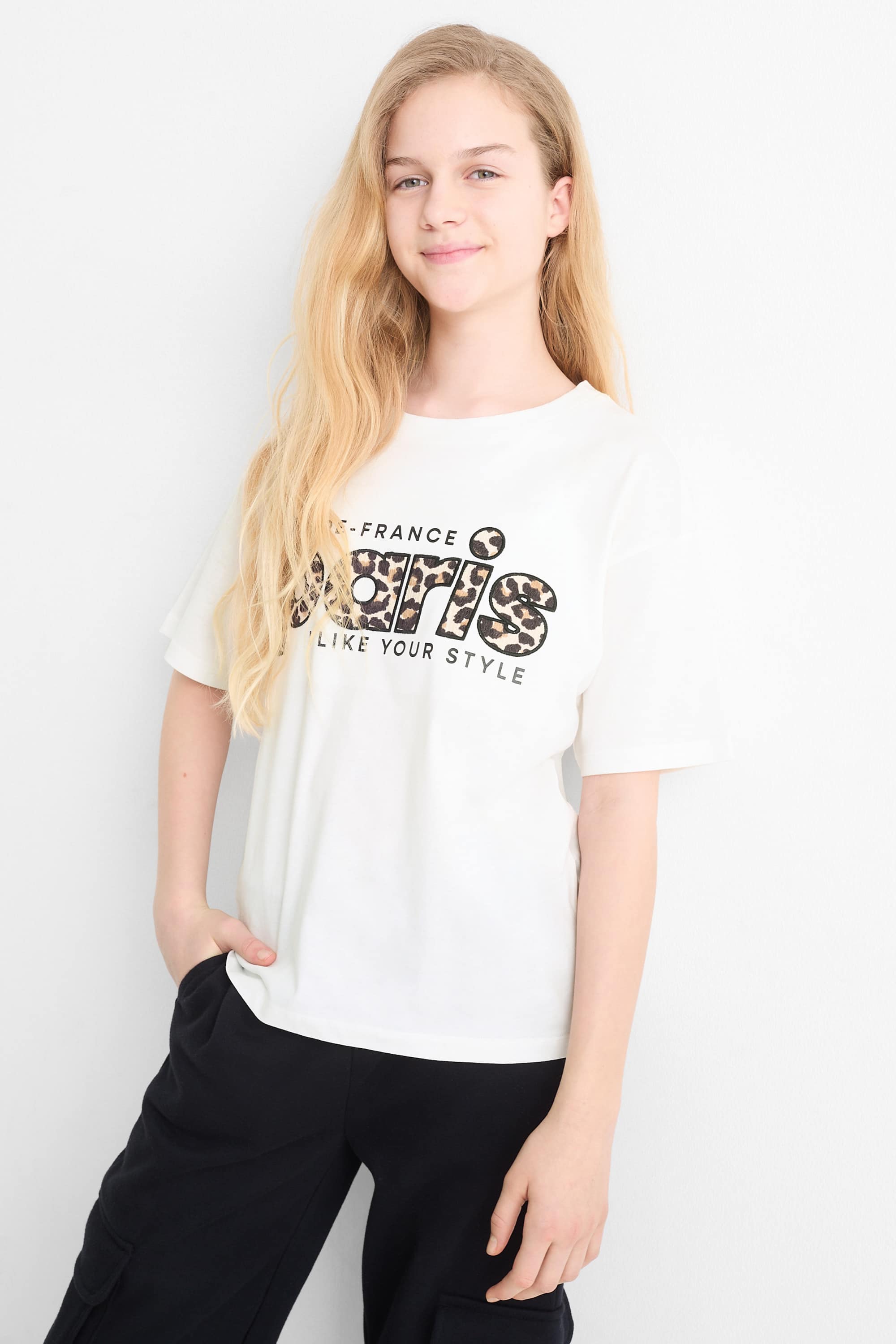 Paris - short sleeve T-shirt white