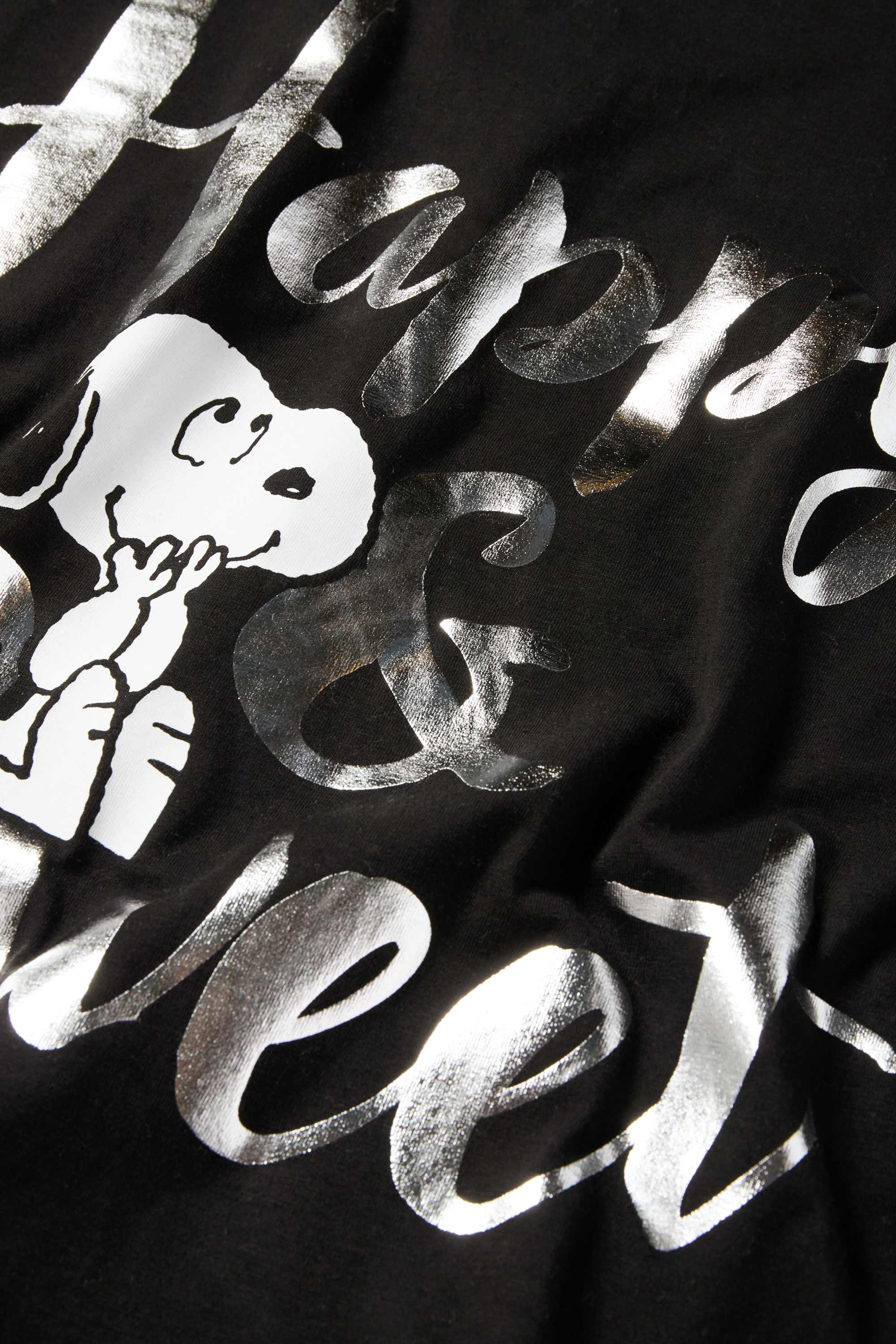 T-shirt - regular fit - shiny - Peanuts black