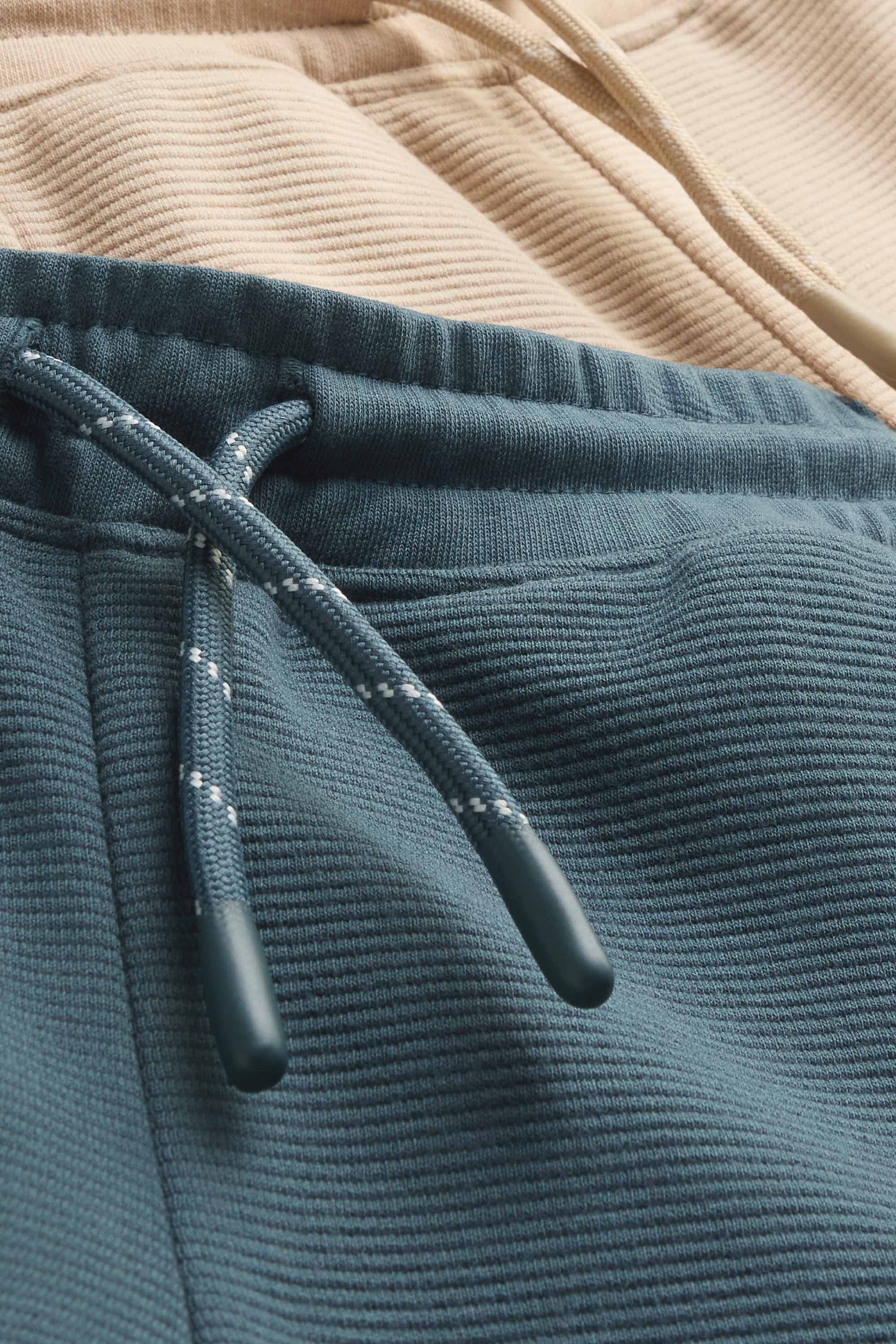 Multipack of 2 - sweat shorts - ribbed beige / blue