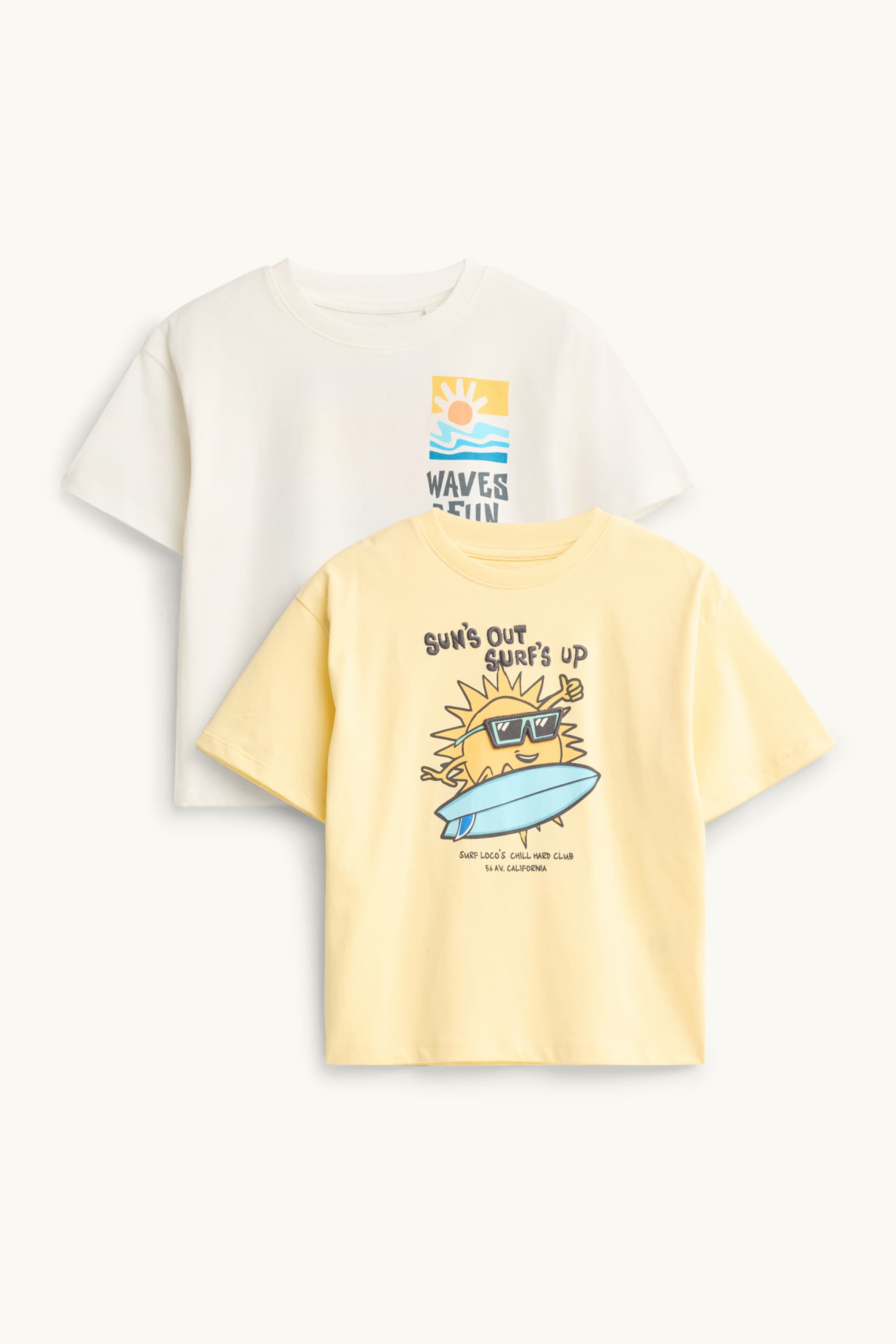 Multipack of 2 - sun - short sleeve T-shirt white