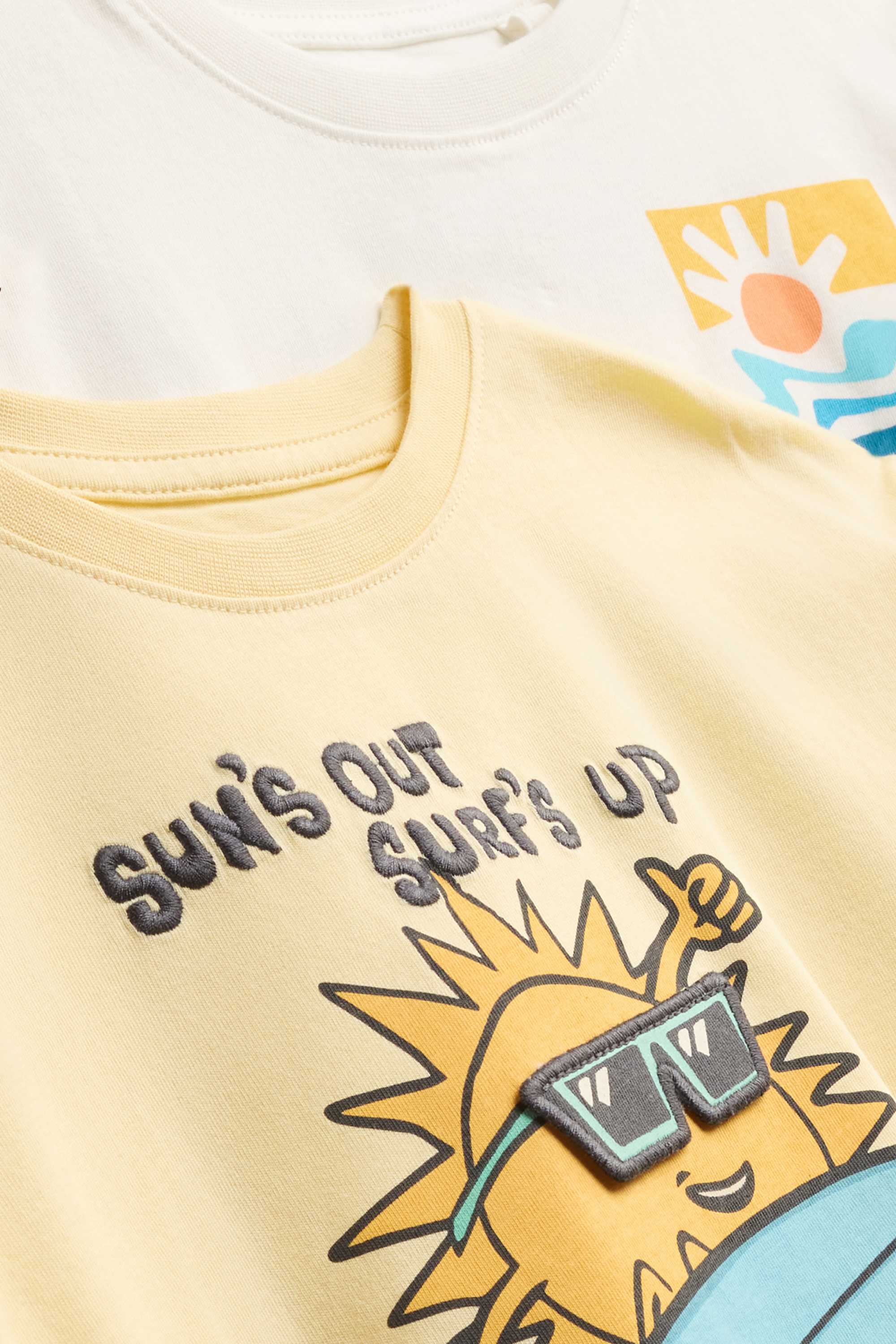 Multipack of 2 - sun - short sleeve T-shirt white
