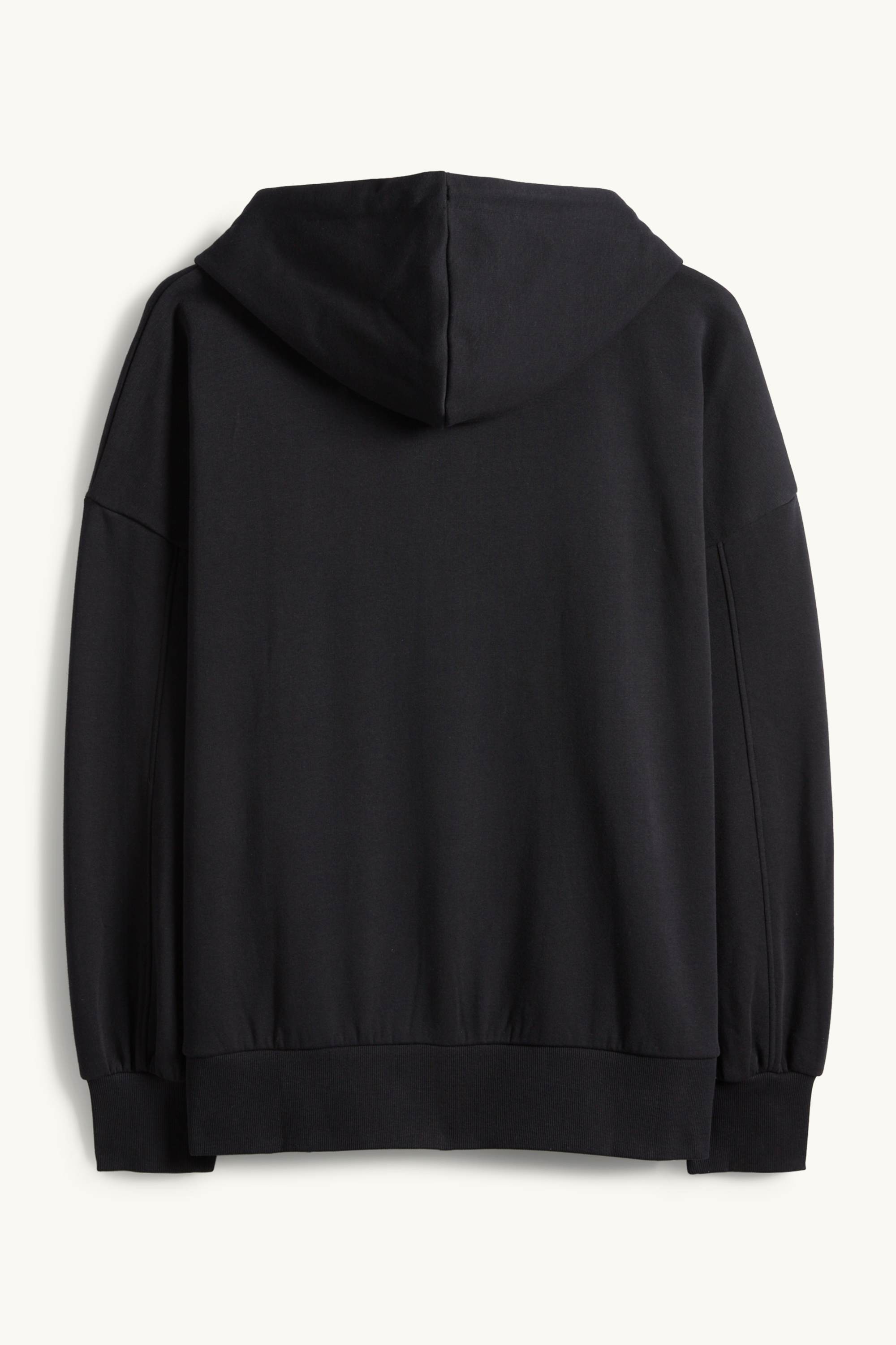 Zip-through hoodie black