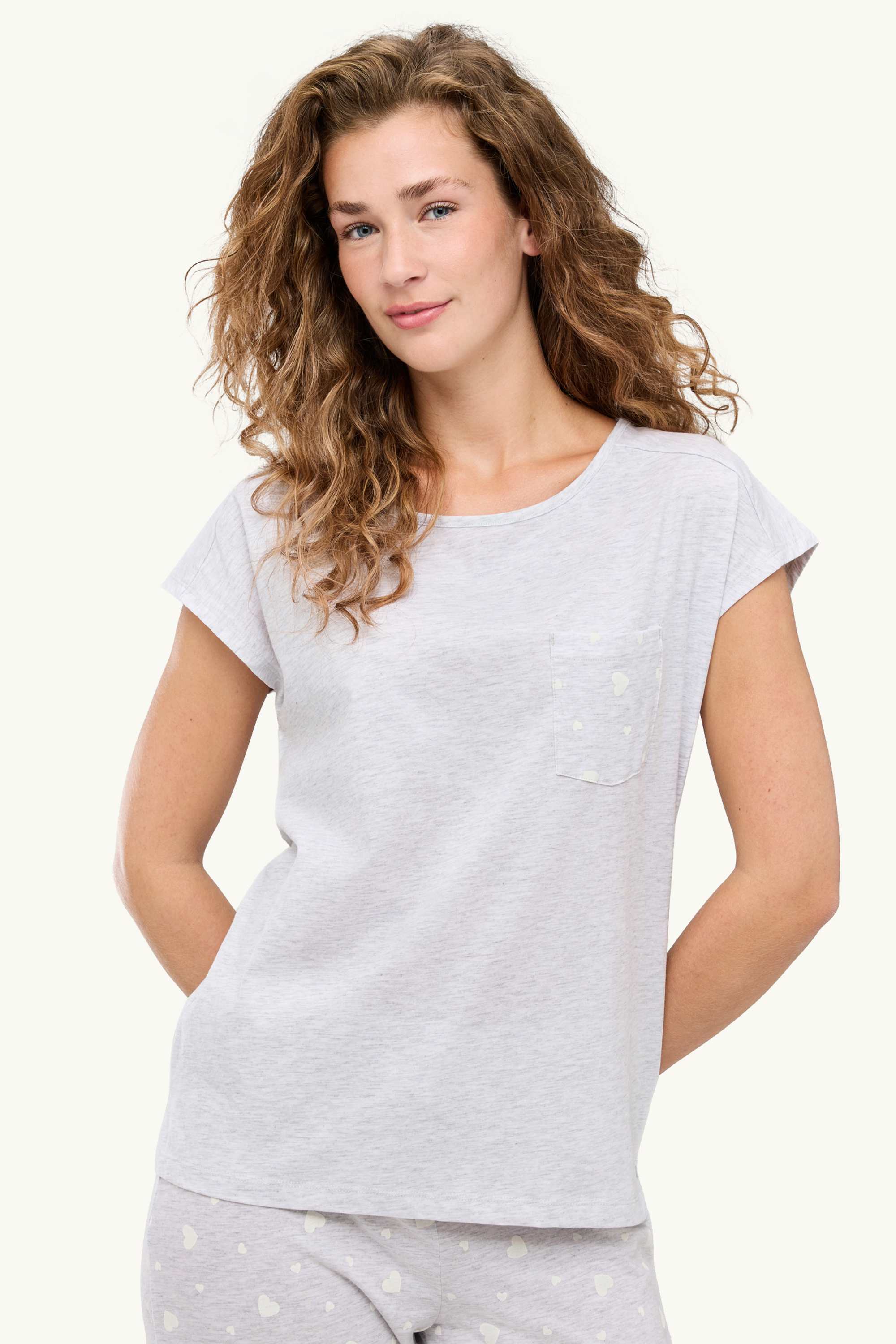 Pyjamas light gray-melange