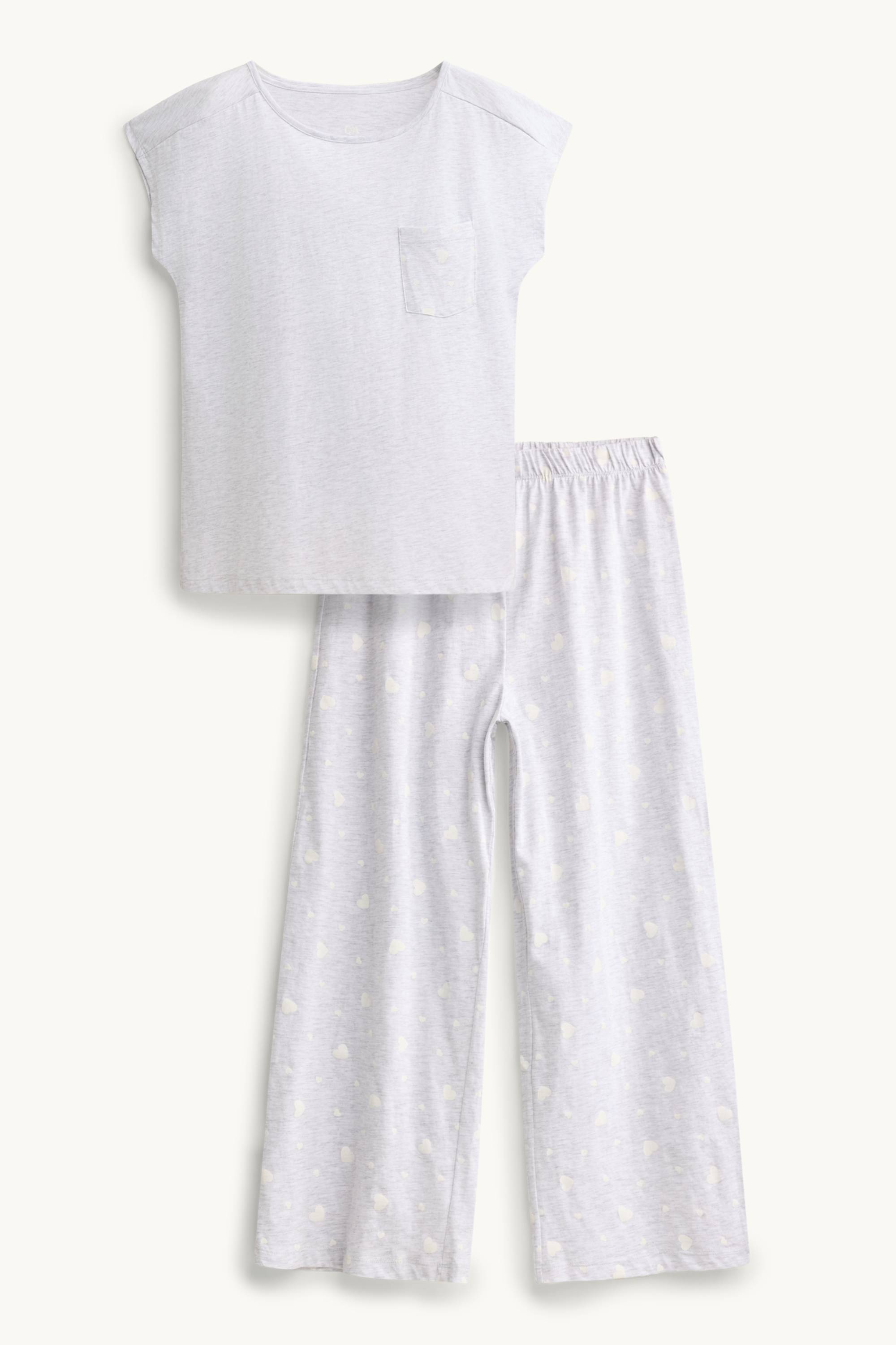 Pyjamas light gray-melange