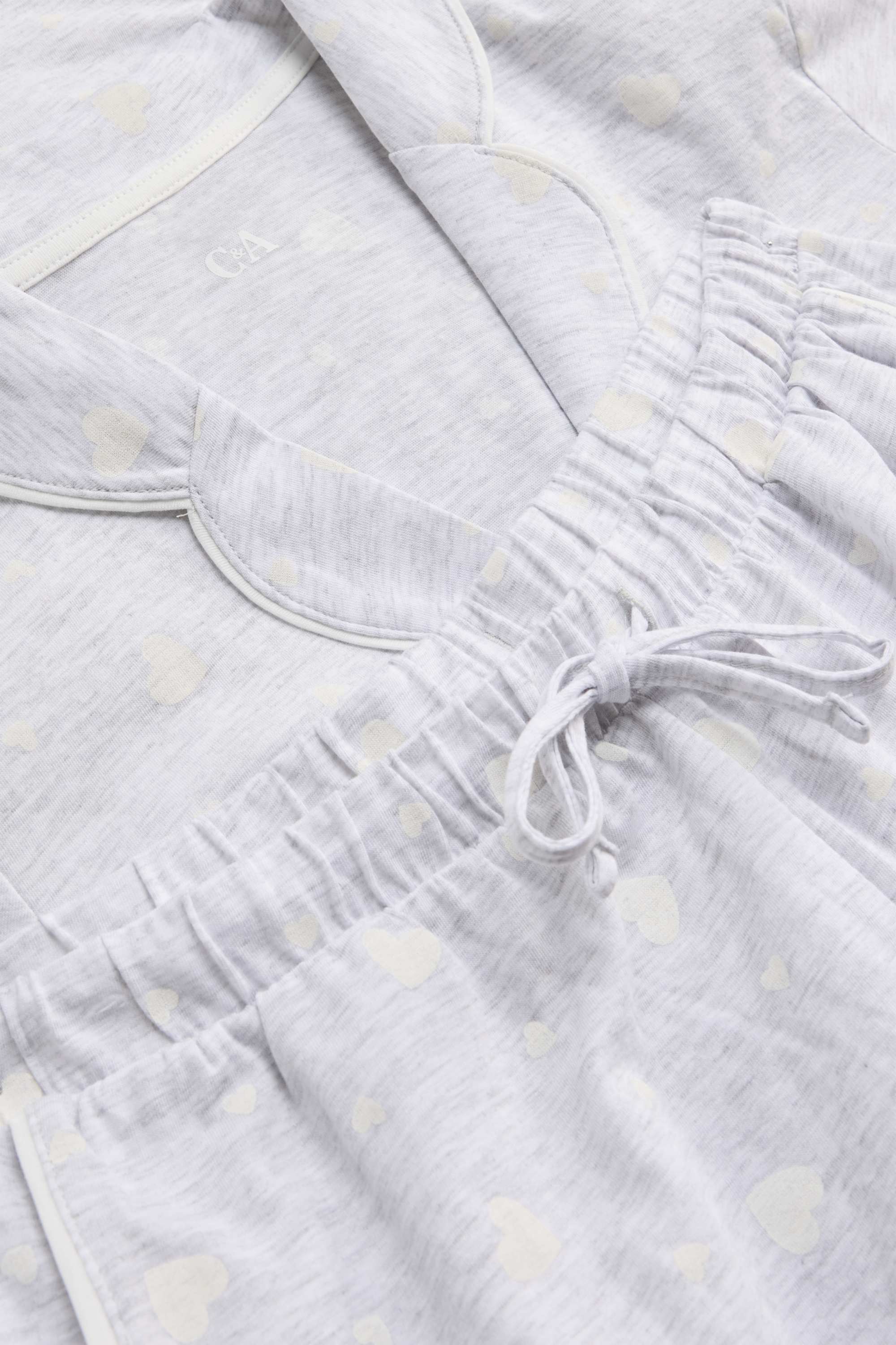 Short pyjamas - patterned gray-melange