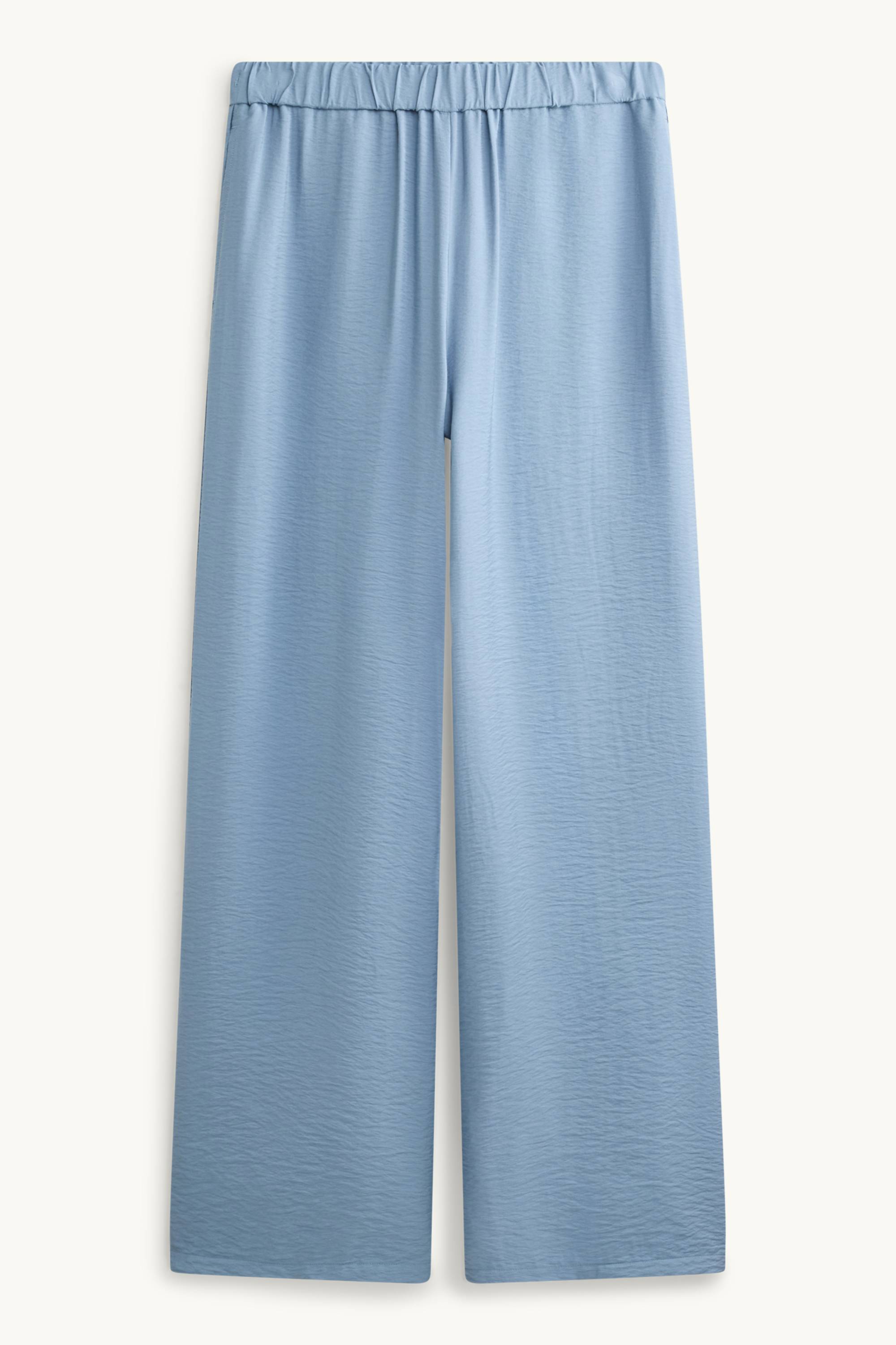 Cloth trousers - high waist - recycled light blue
