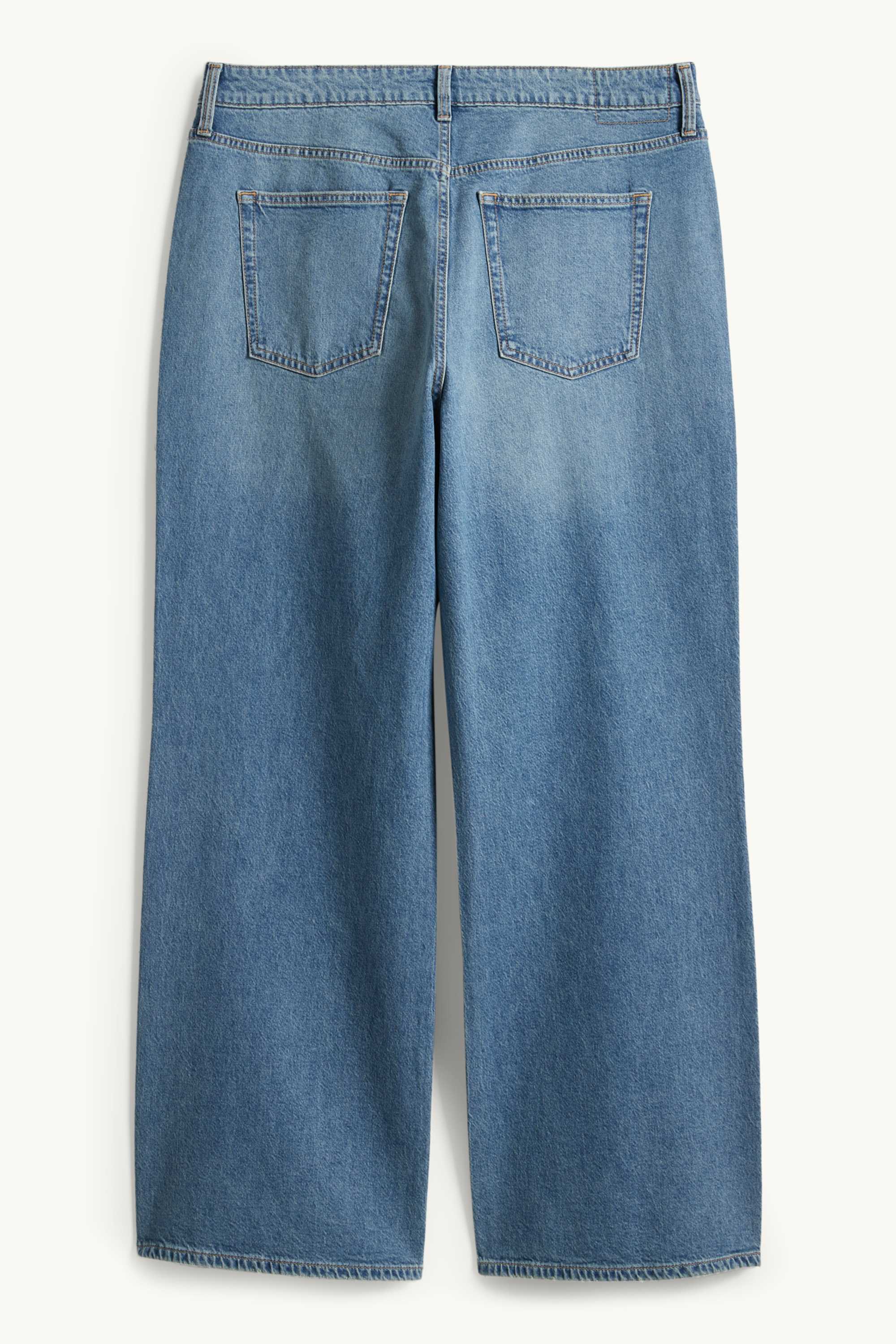 Wide leg jeans - high waist blue denim