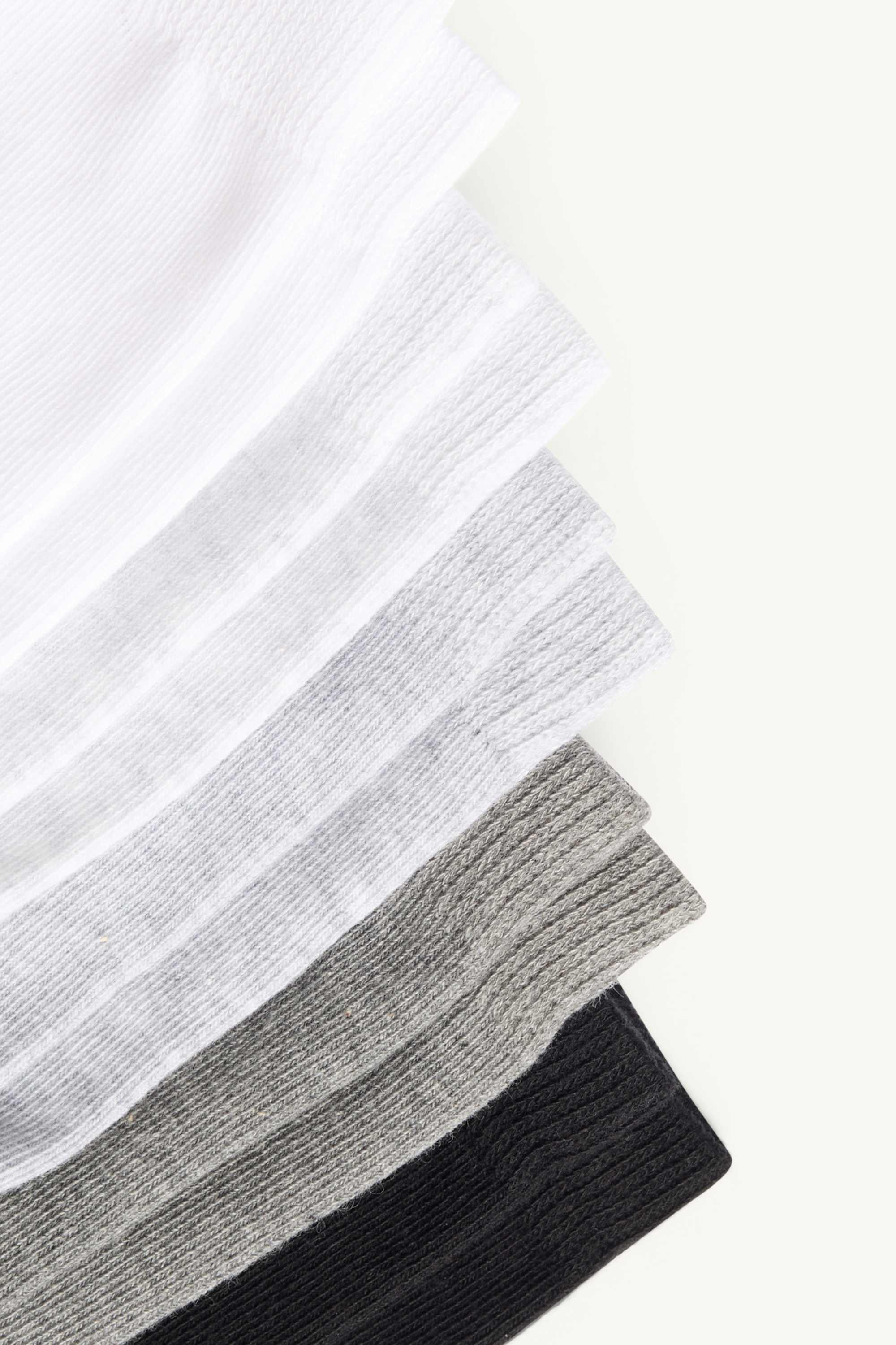 Multipack of 5 - socks white / gray