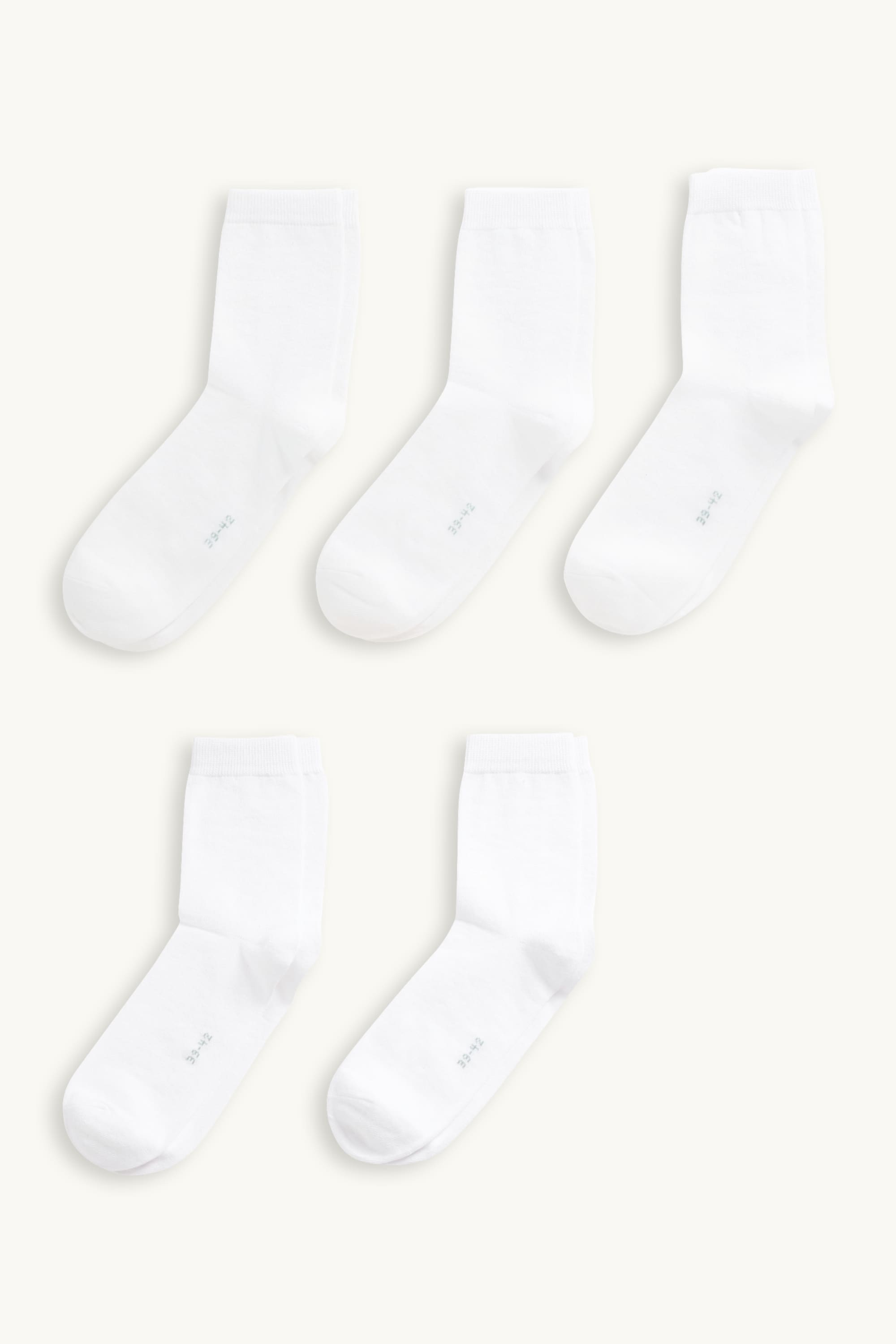 Multipack of 5 - socks white