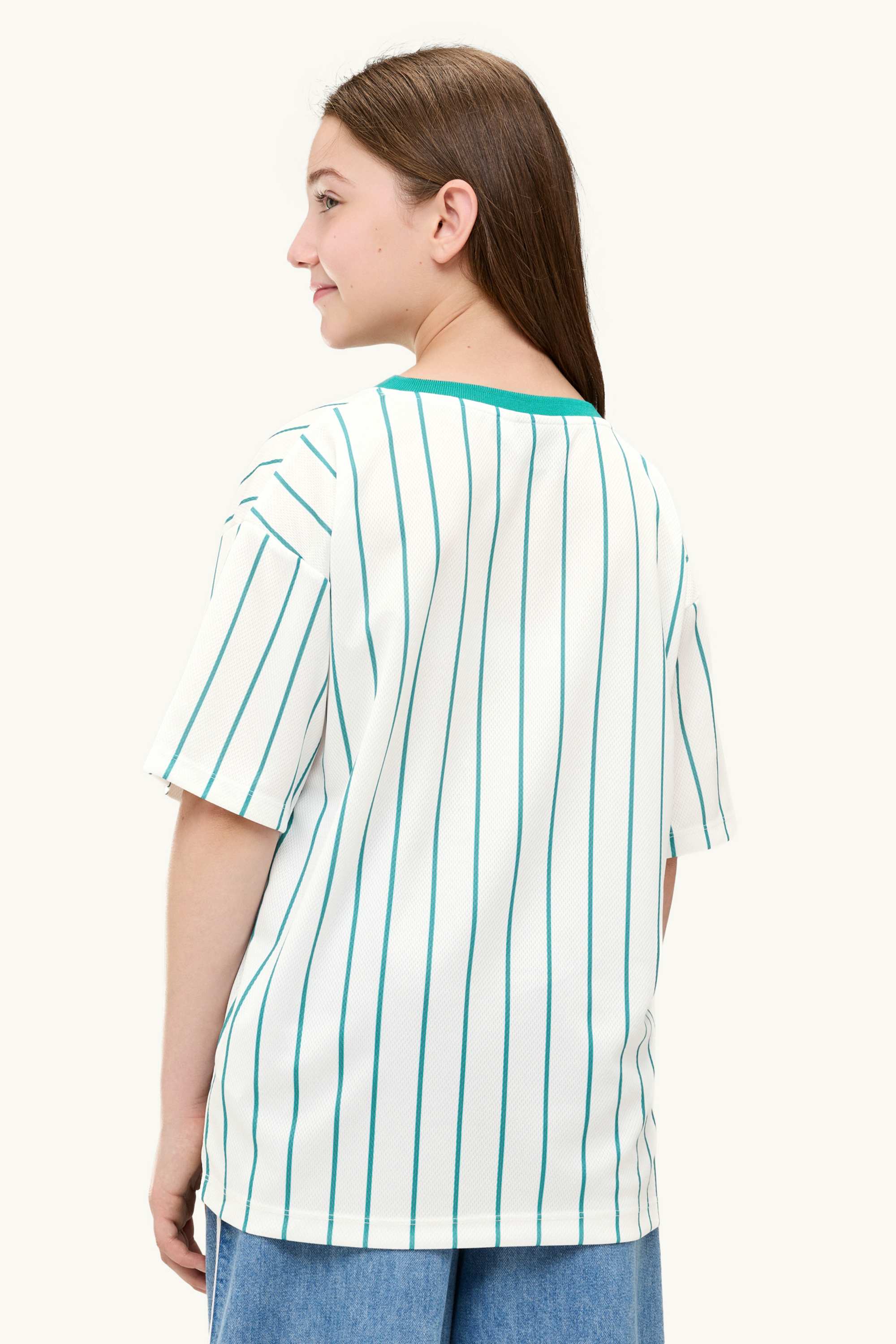 Miami Dolphins - short sleeve T-shirt - striped white / turquoise