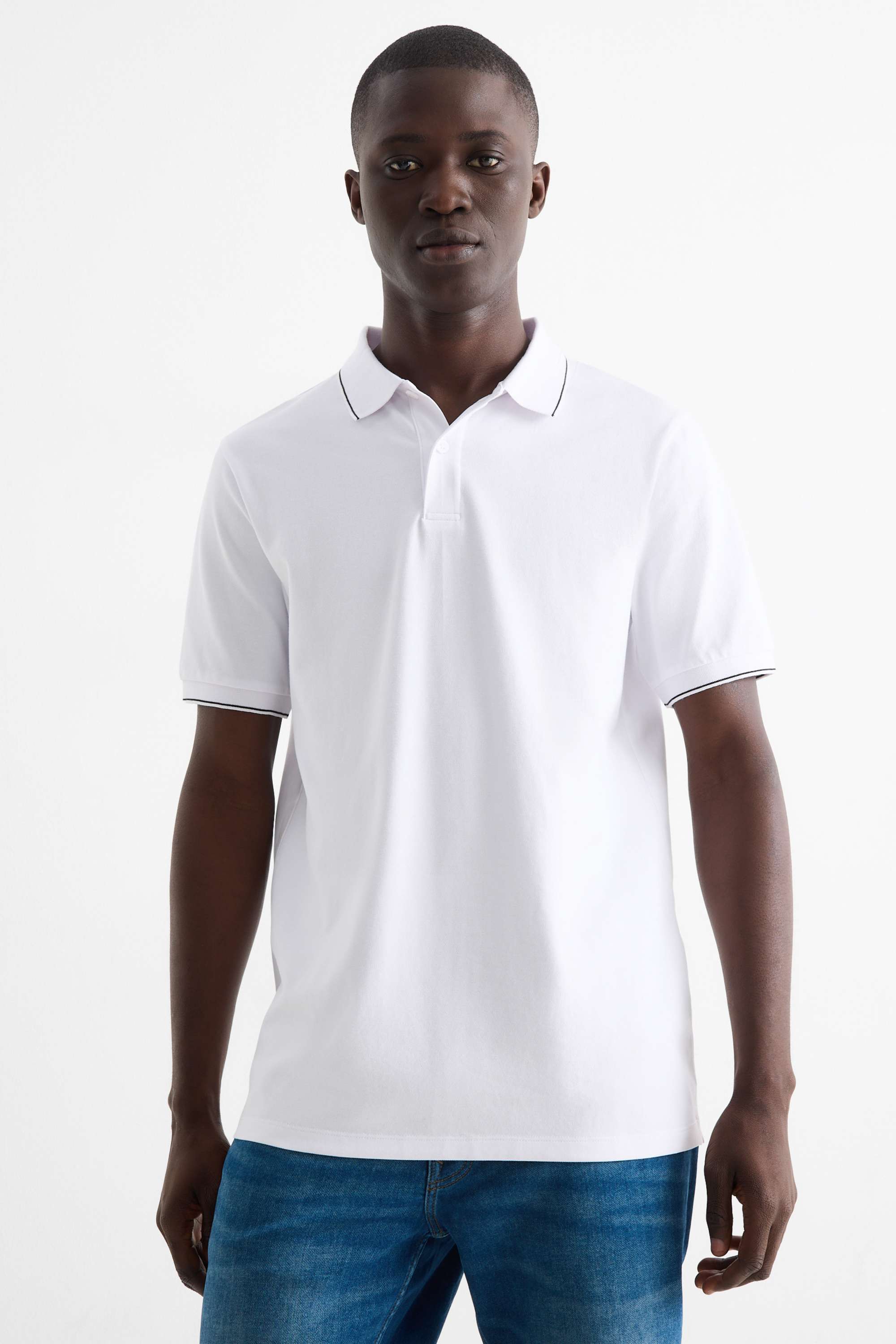 Polo shirt - slim fit white