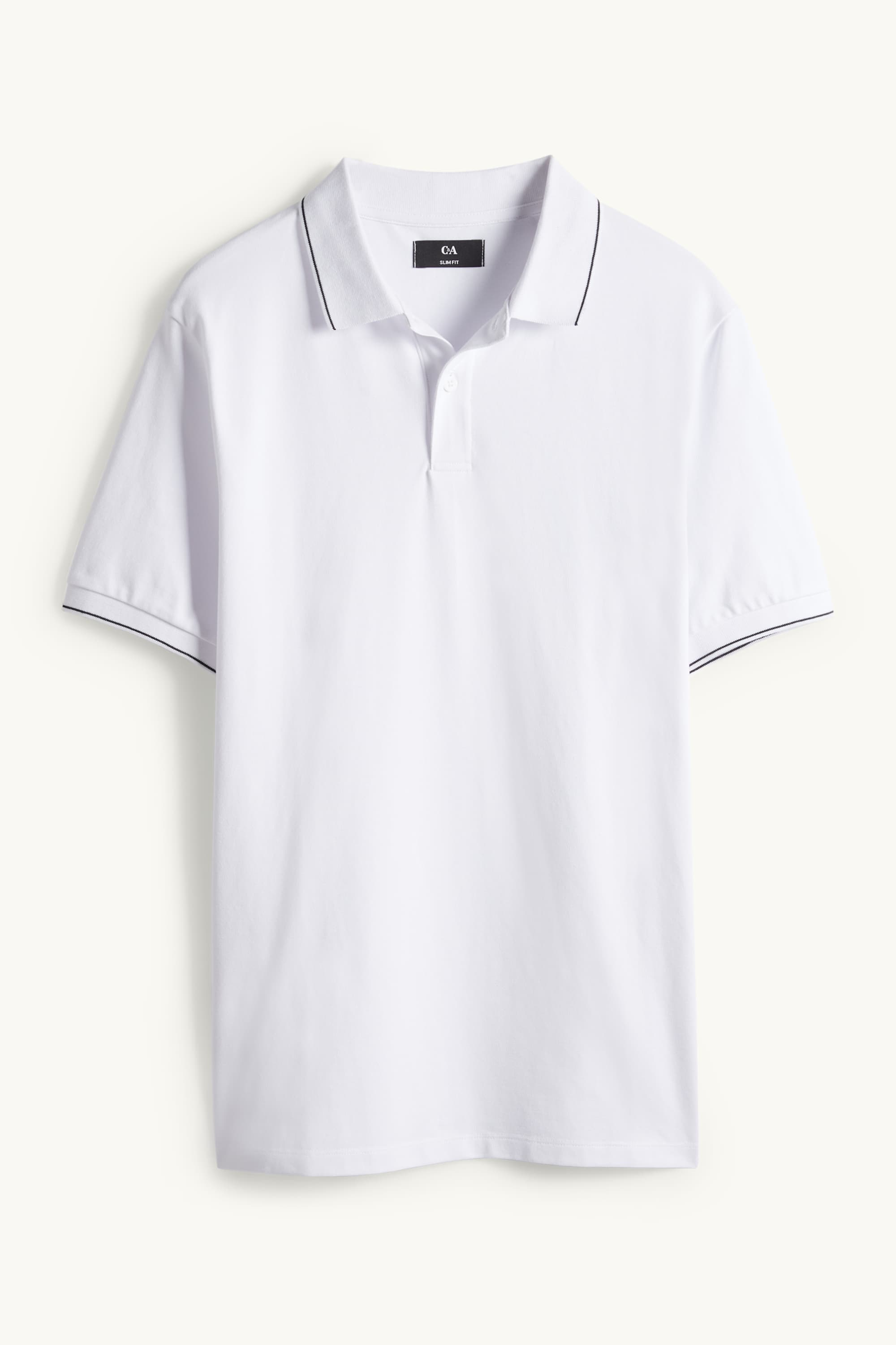Polo shirt - slim fit white