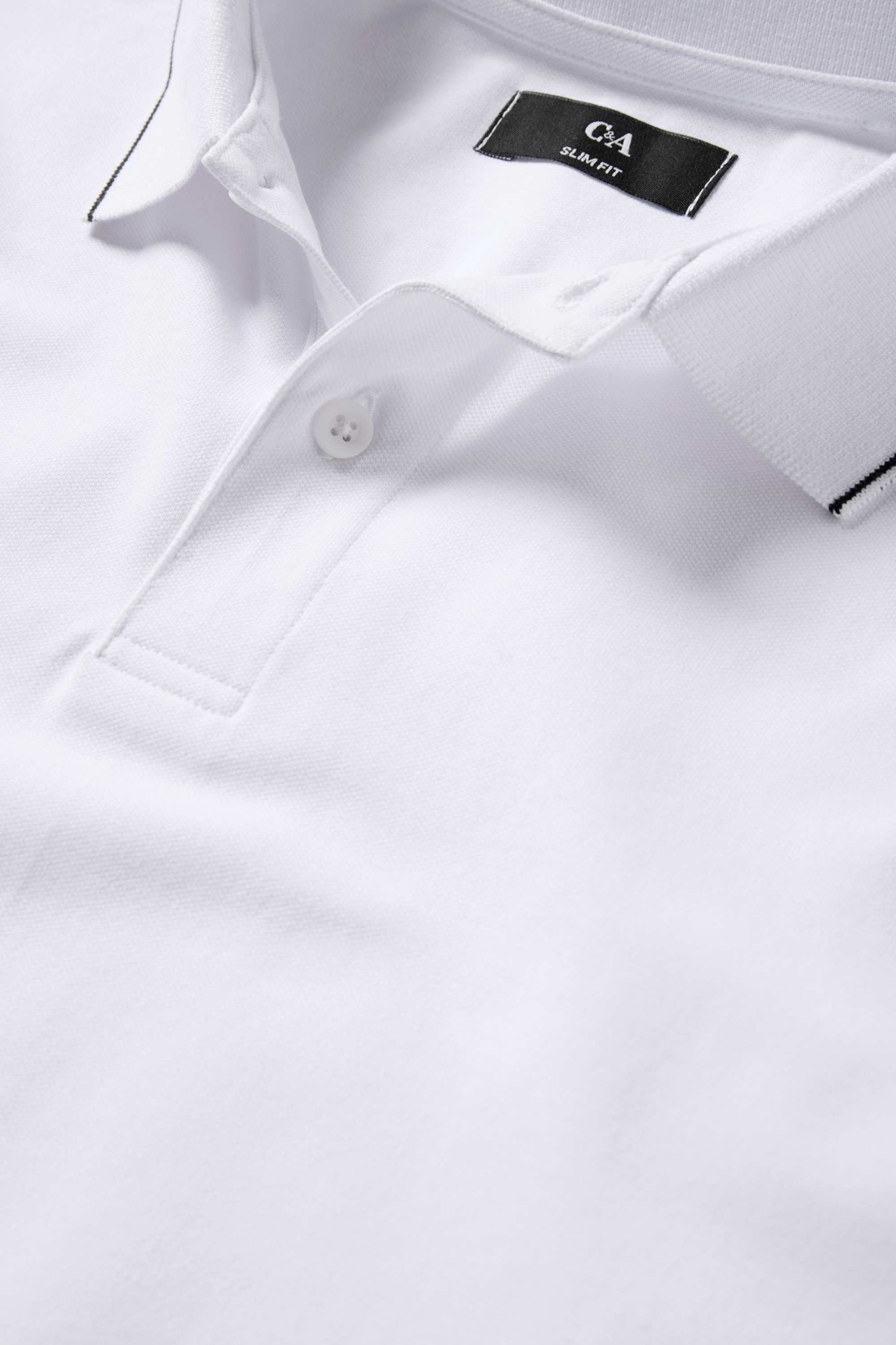 Polo shirt - slim fit white