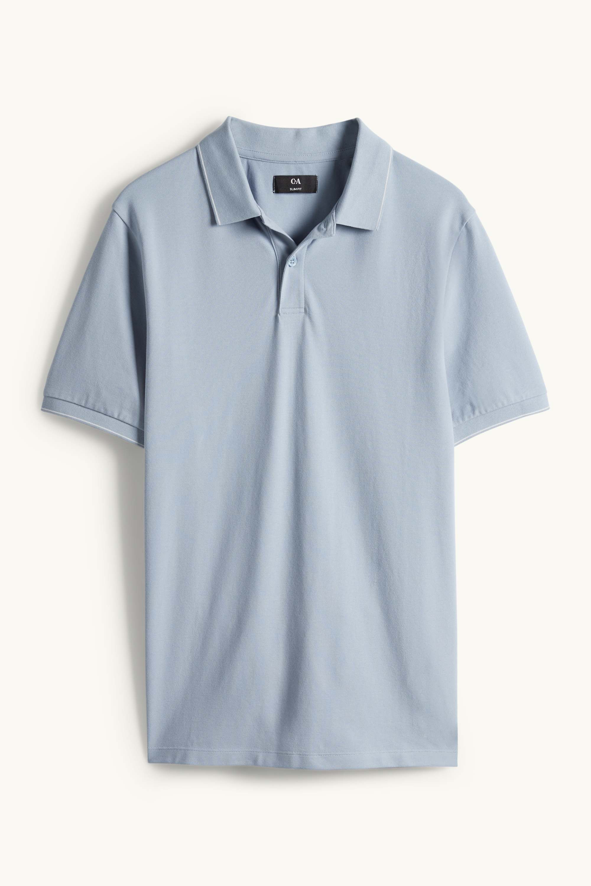 Polo shirt - slim fit light blue