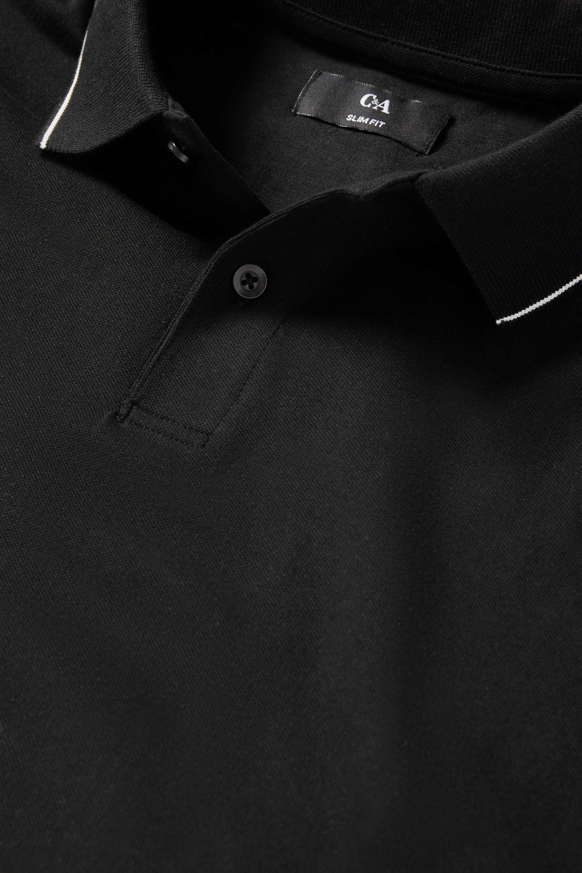 Polo shirt - slim fit black