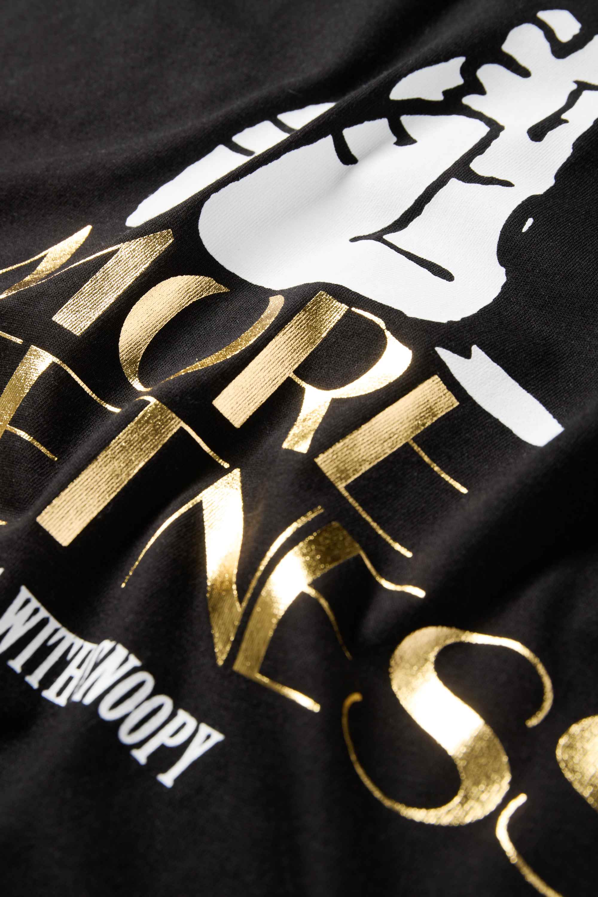 T-shirt - regular fit - shiny - Peanuts black