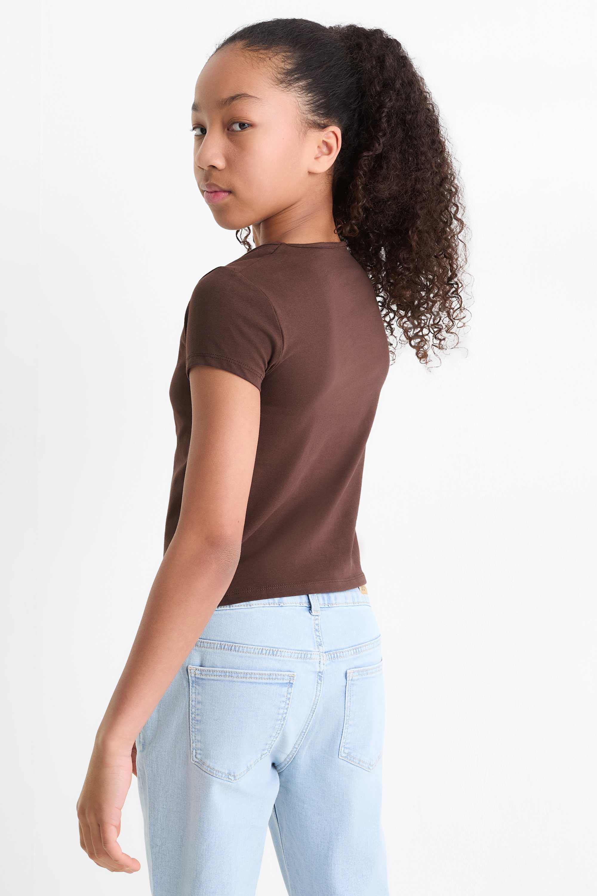 Multipack of 2 - short sleeve T-shirt brown