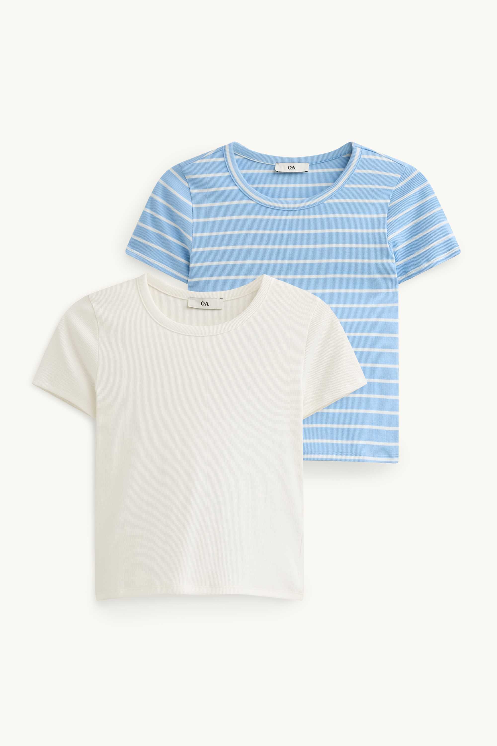 Multipack of 2 - short sleeve T-shirt - striped blue / white