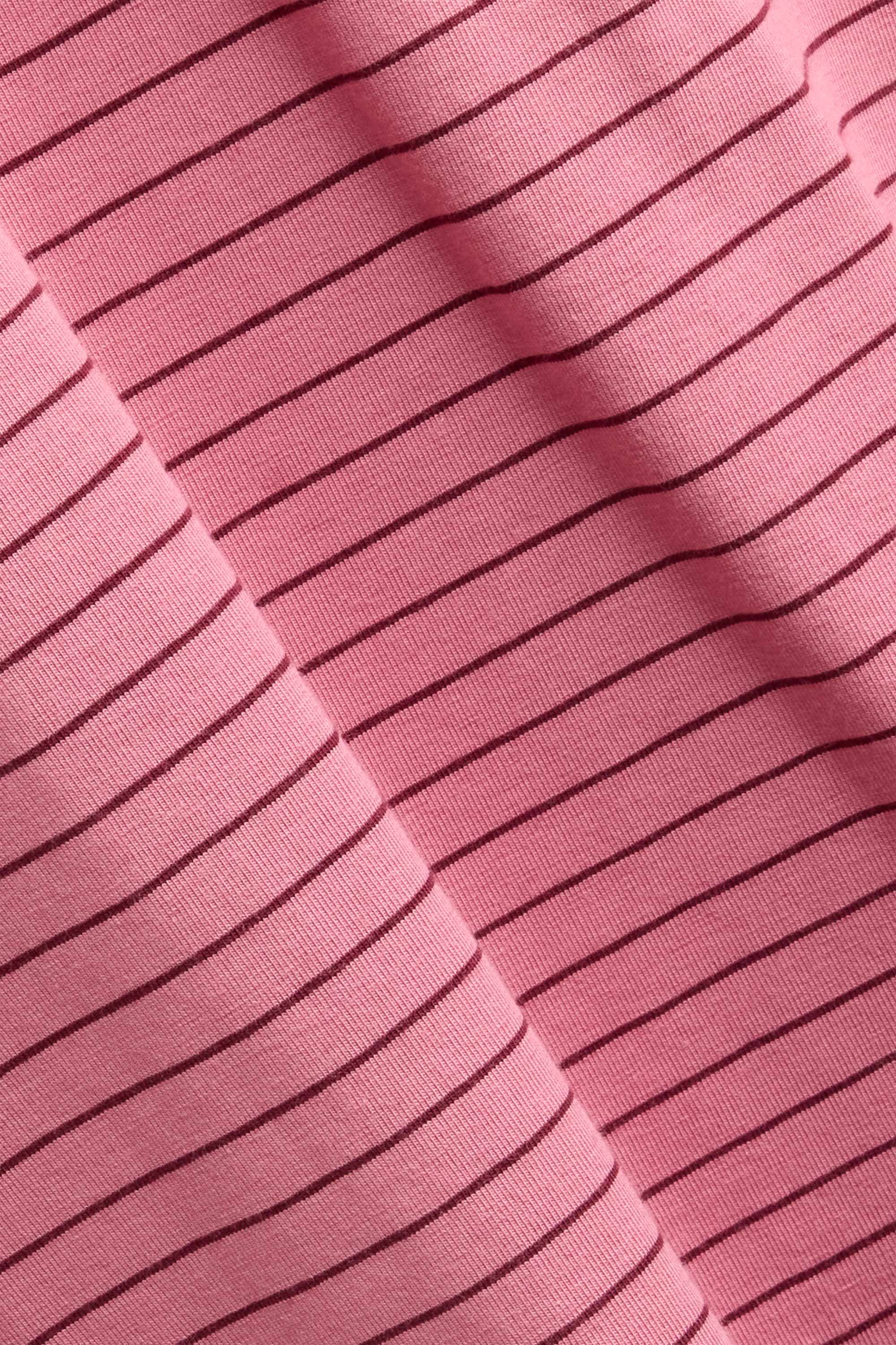 Long sleeve top - slim fit - striped rose / red