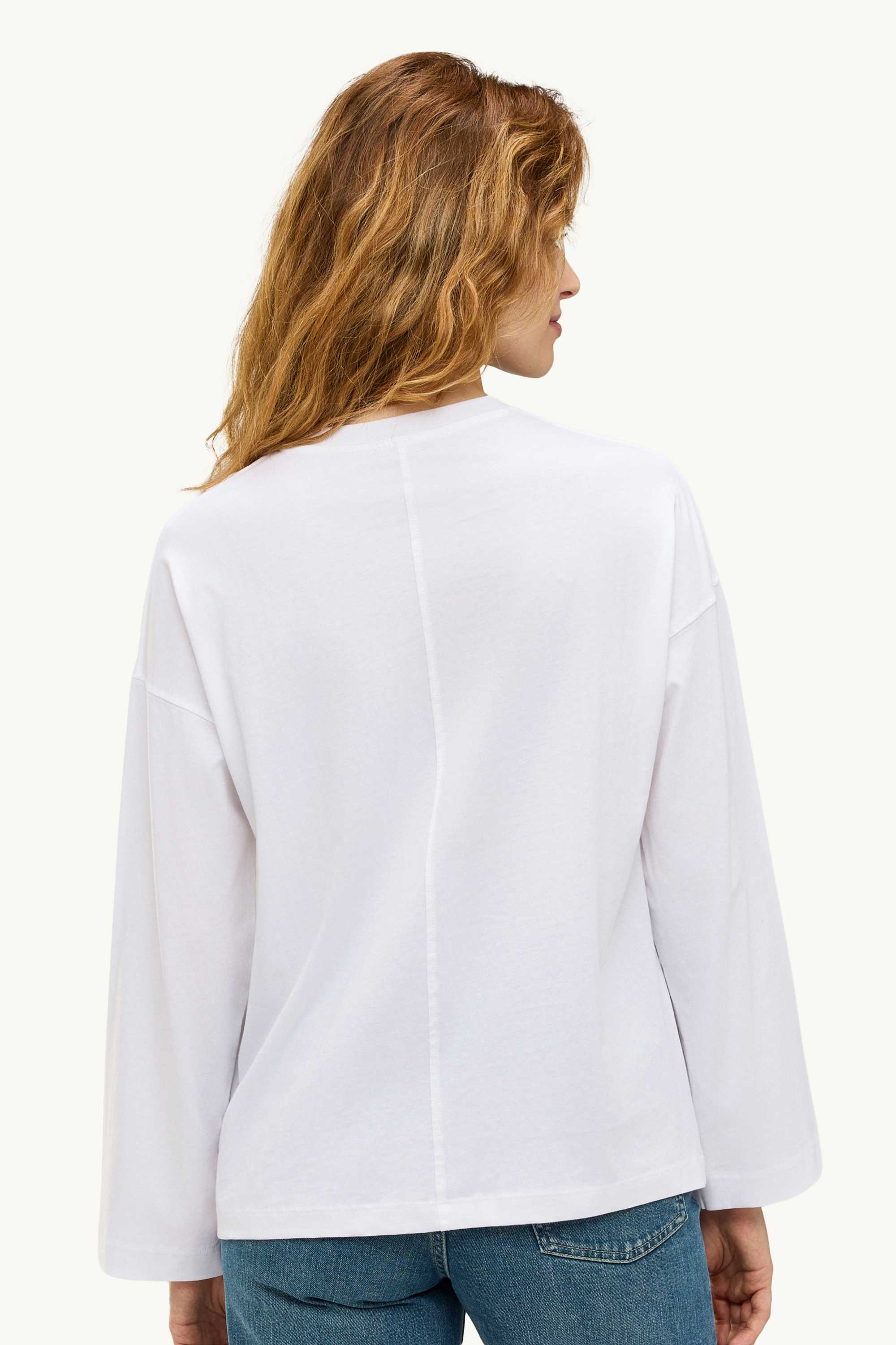 Long sleeve top - relaxed fit white