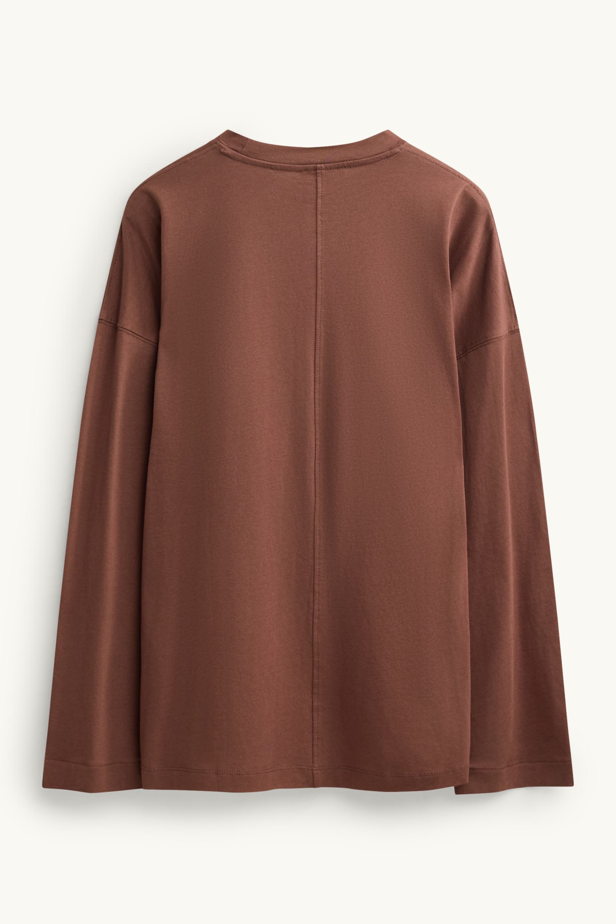 Long sleeve top - relaxed fit brown