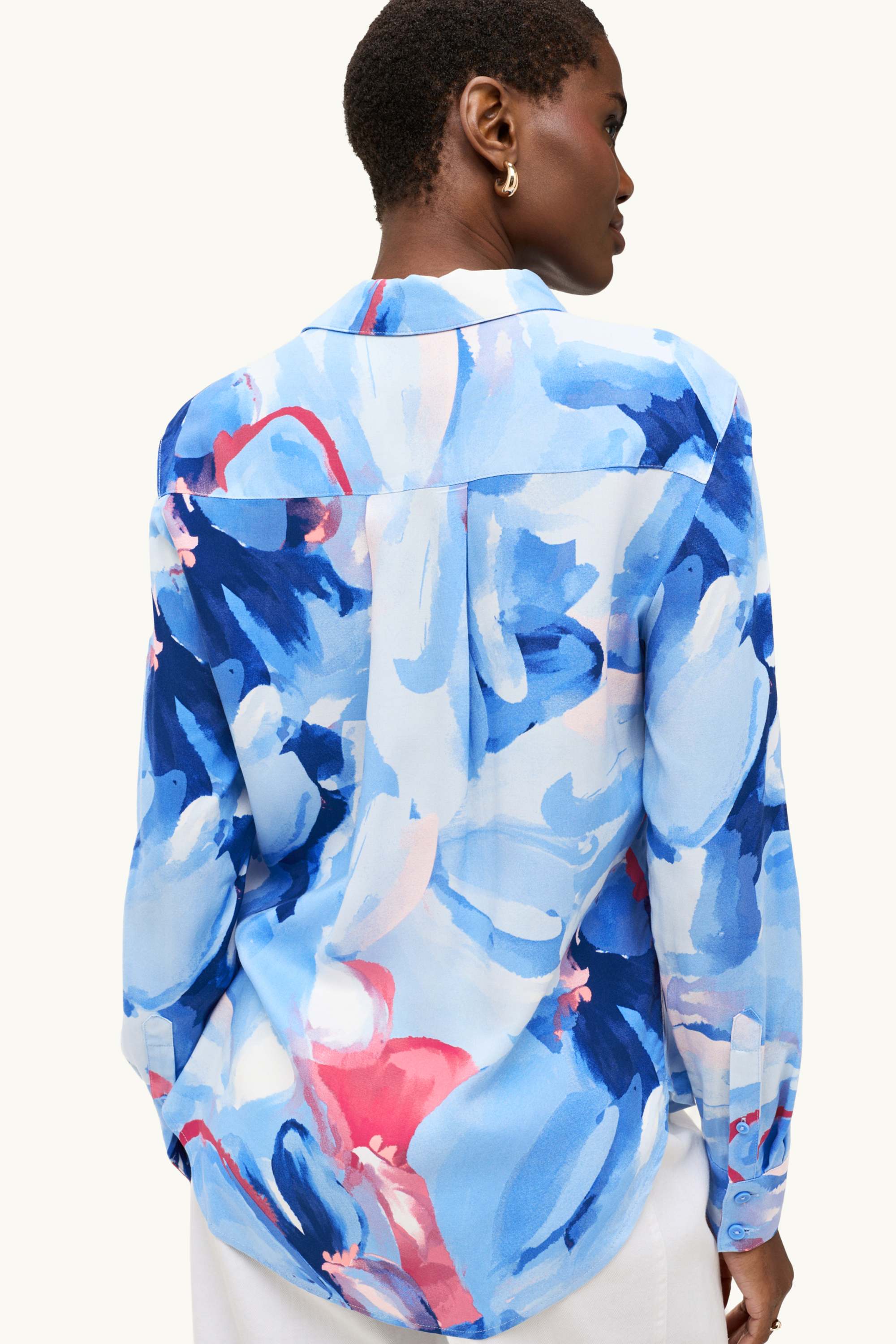 Shirt blouse - patterned blue