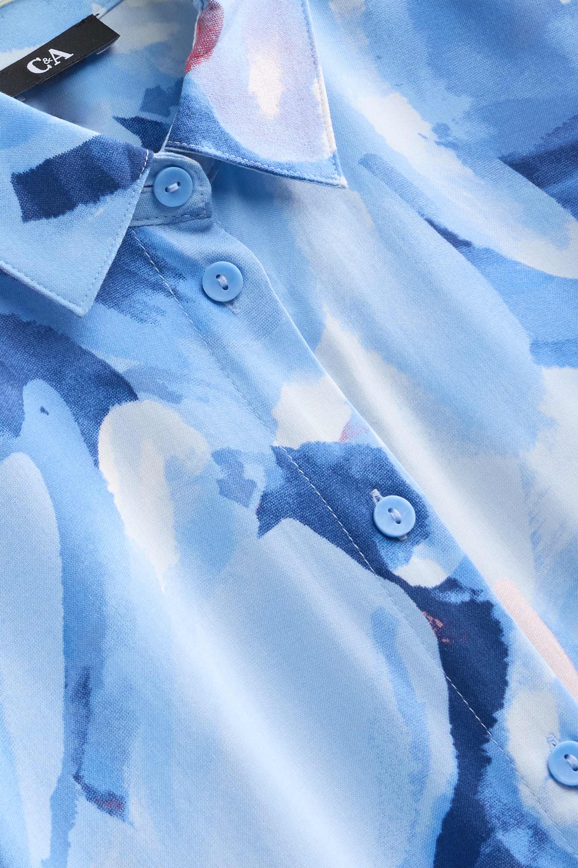 Shirt blouse - patterned blue