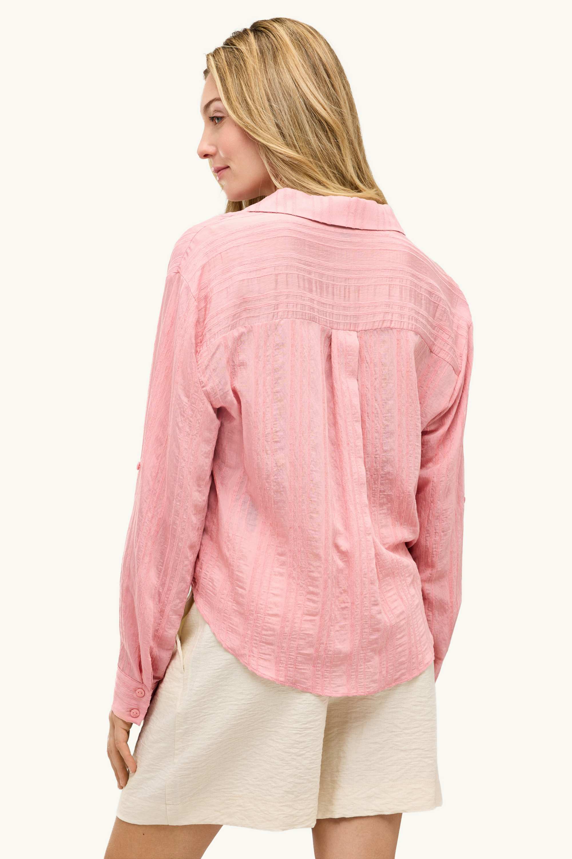 Blouse with knot detail rose