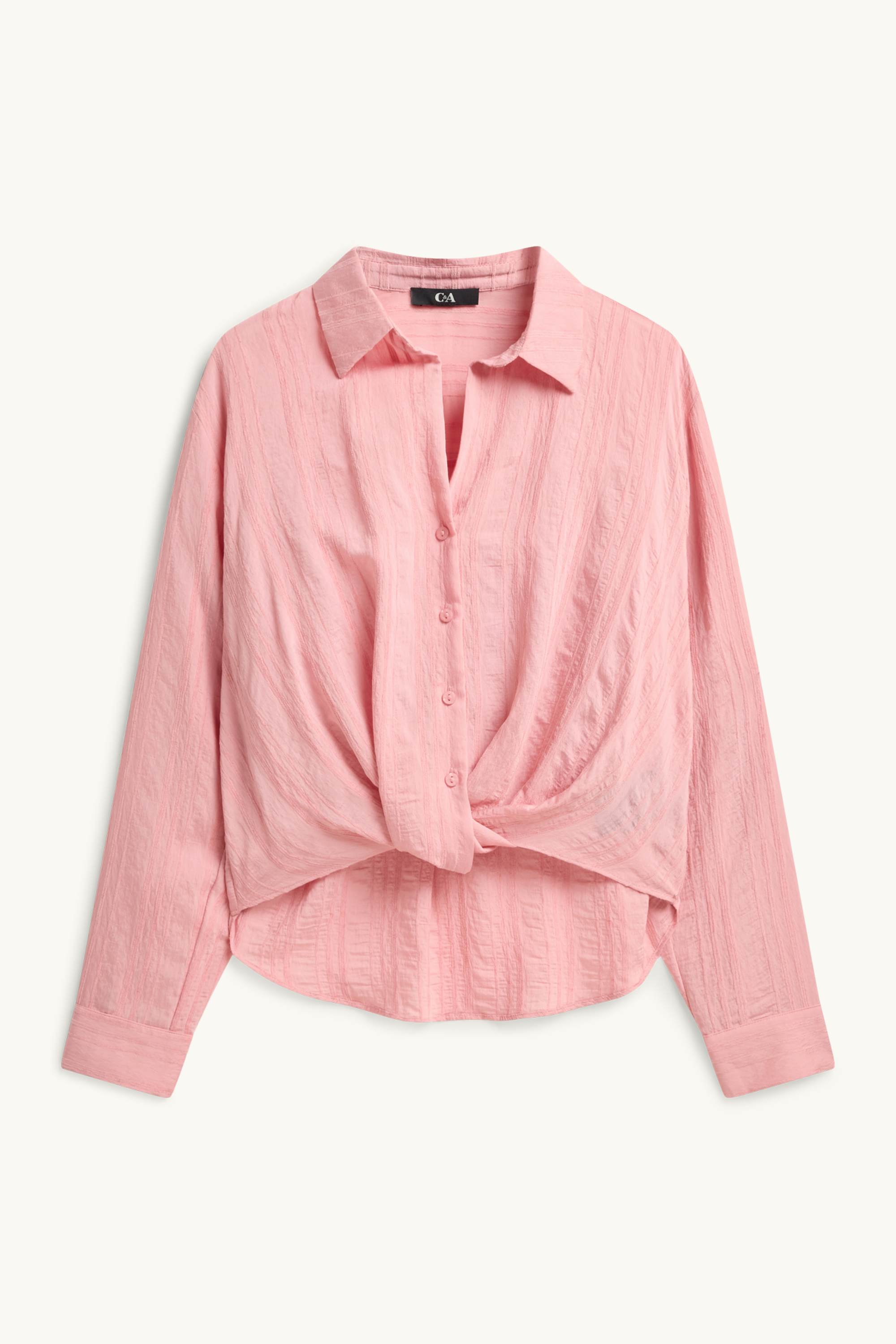 Blouse with knot detail rose