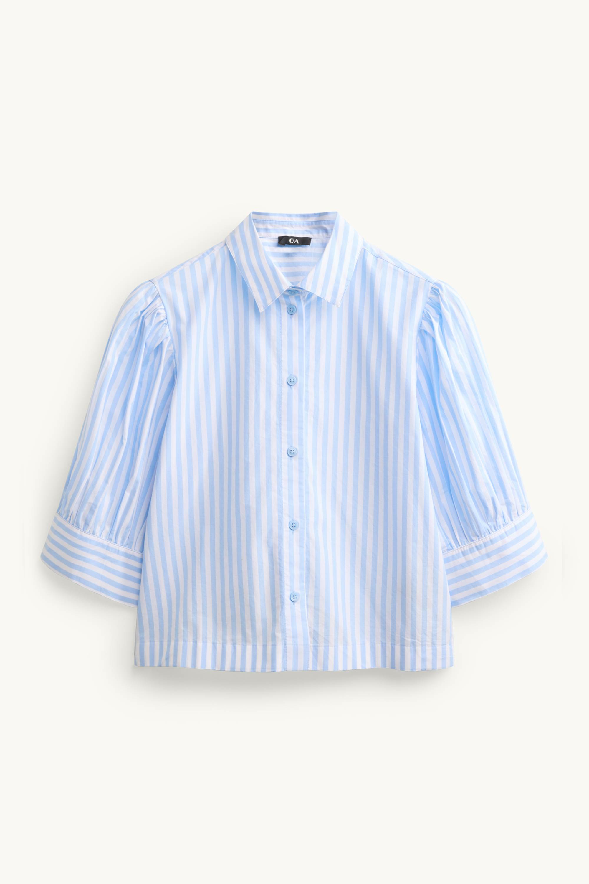 Shirt blouse - striped white / blue