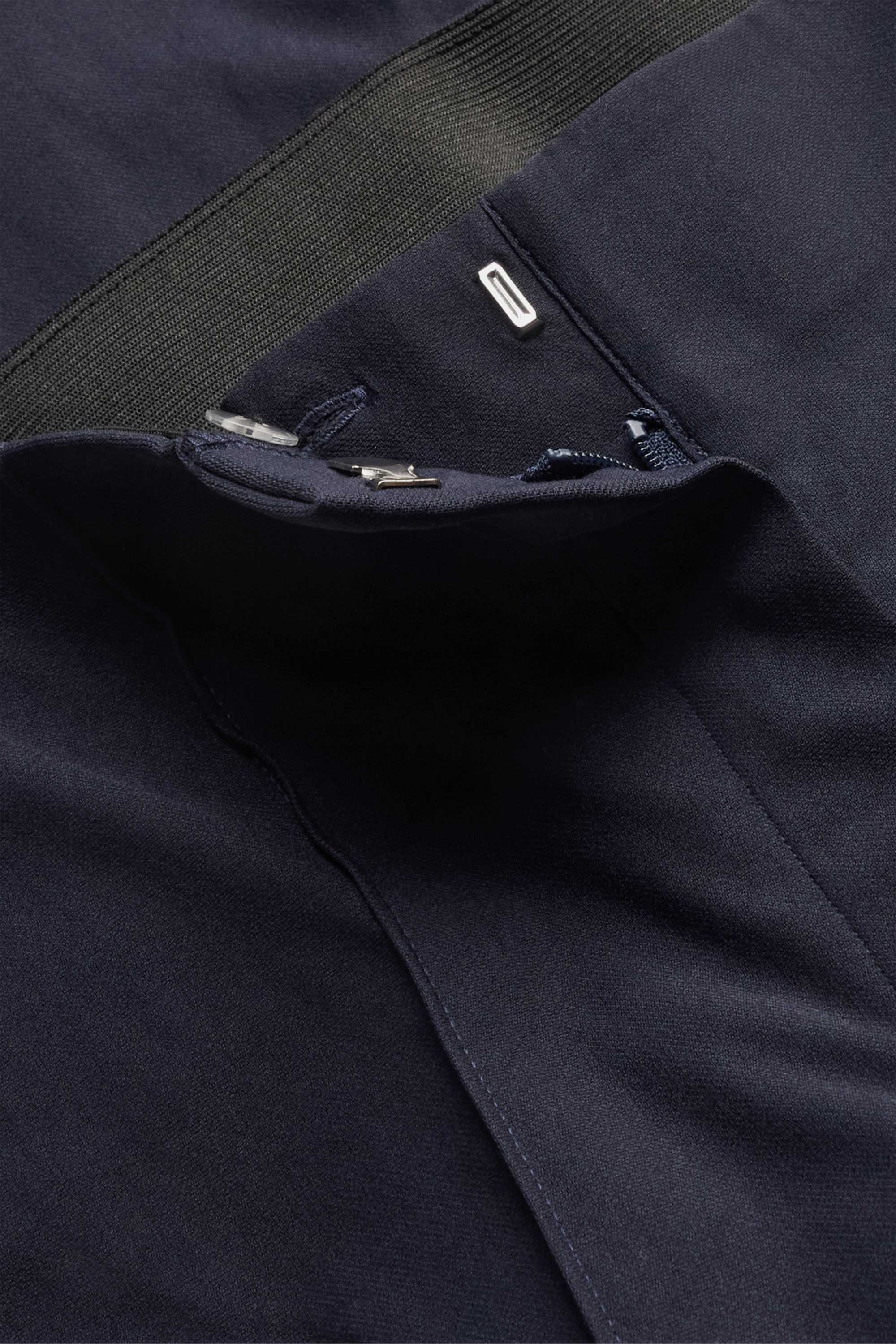 Capri trousers - high waist - slim fit dark blue