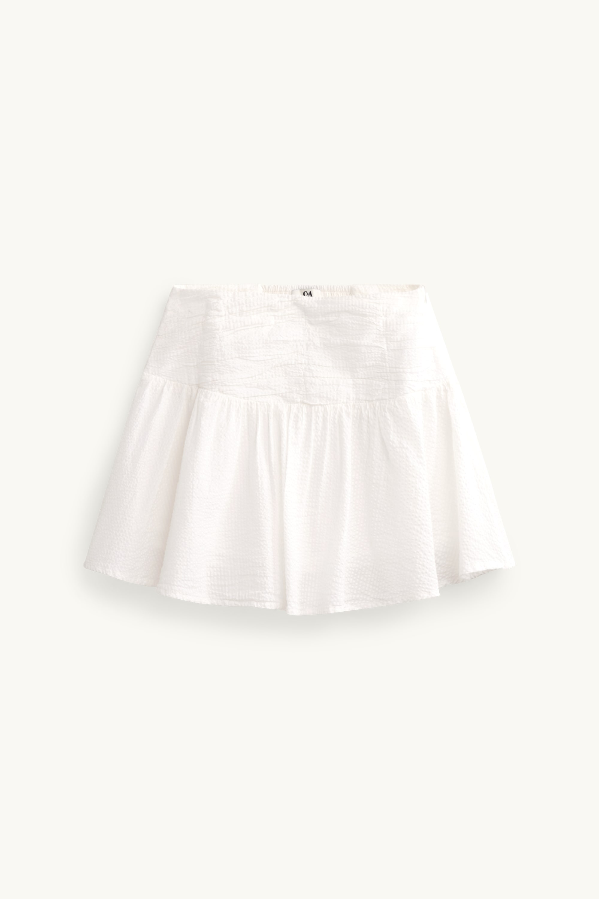 Miniskirt - textured white