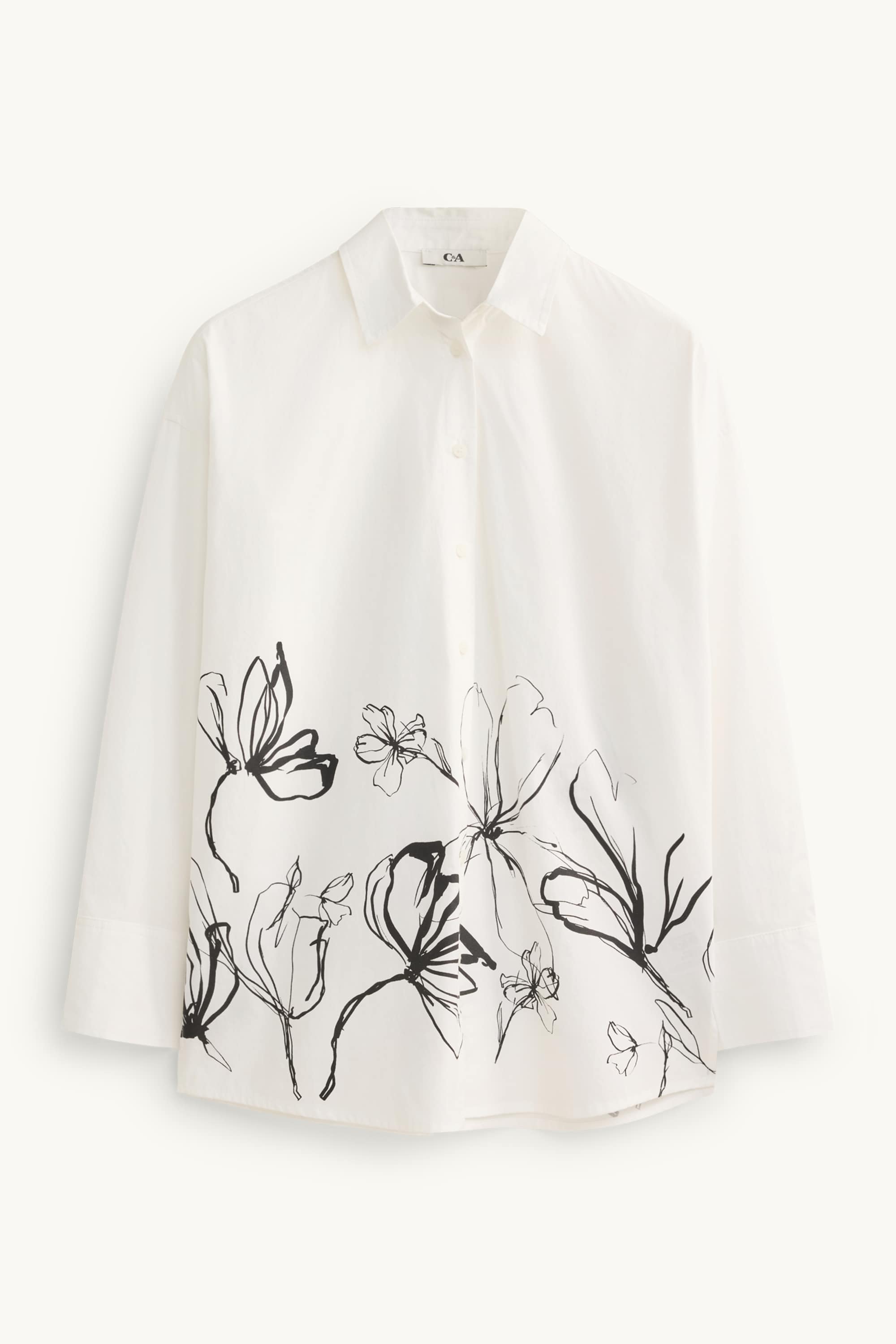 Blouse - floral white