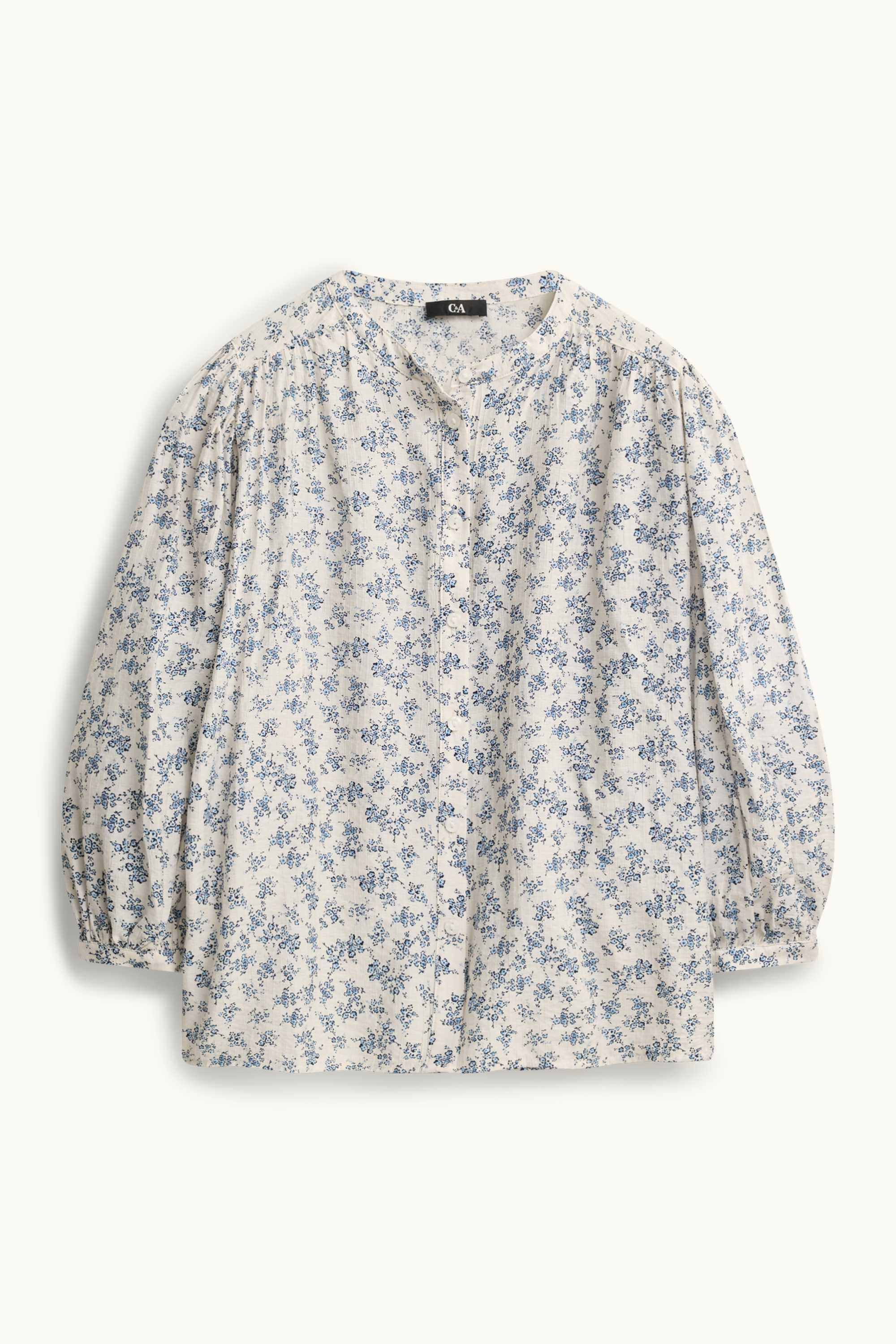 Blouse - floral blue / white (1)