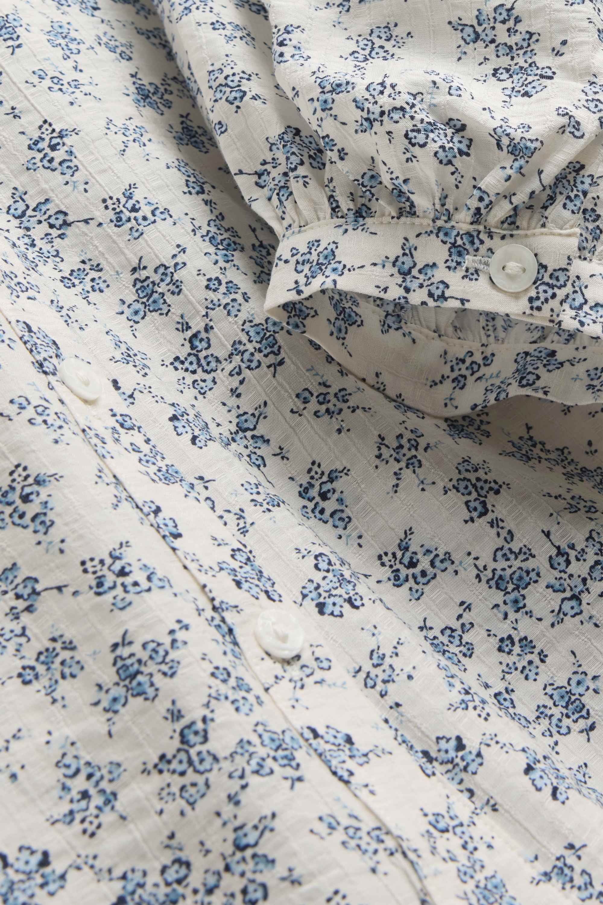 Blouse - floral blue / white (1)