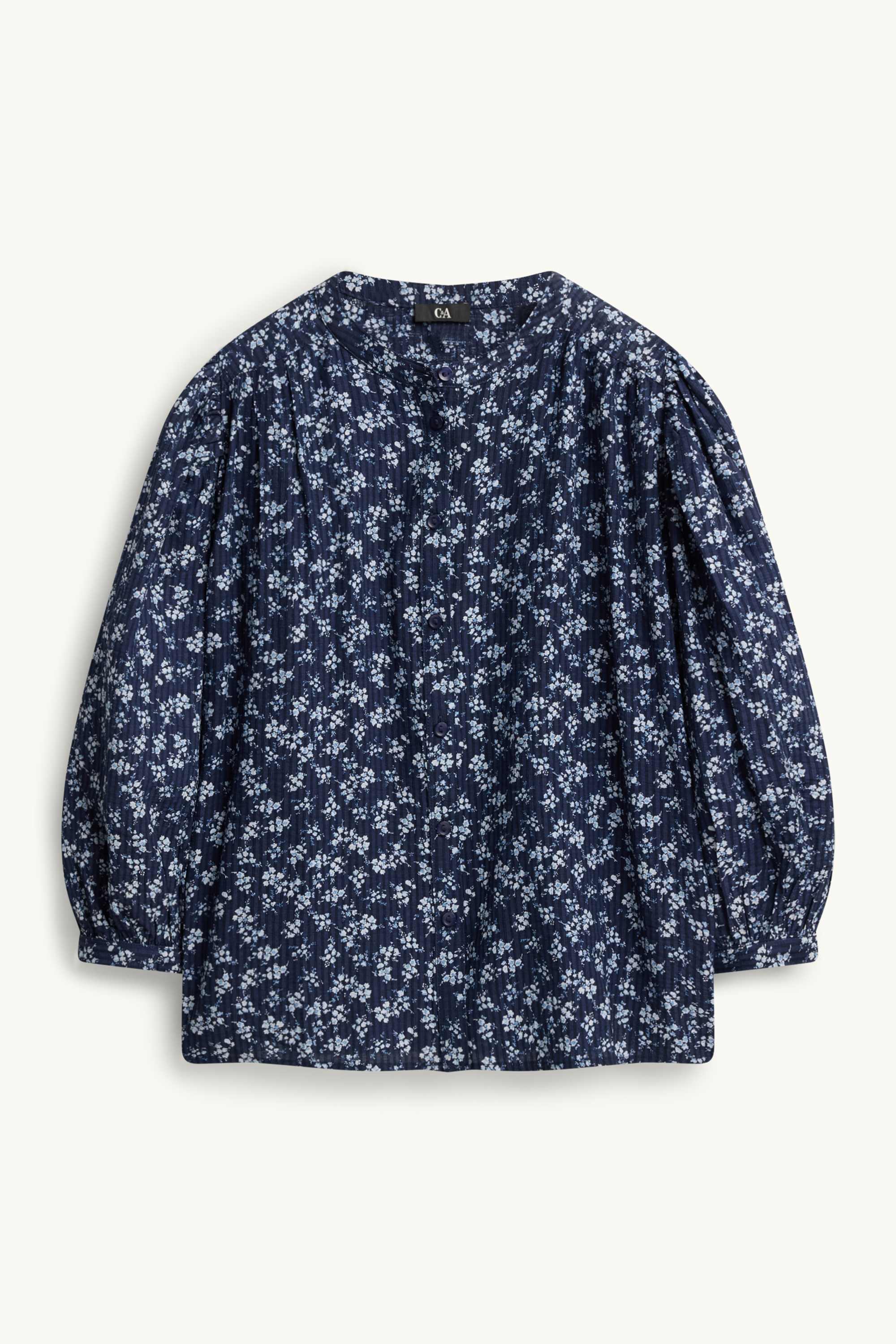 Blouse - floral blue / white (2)