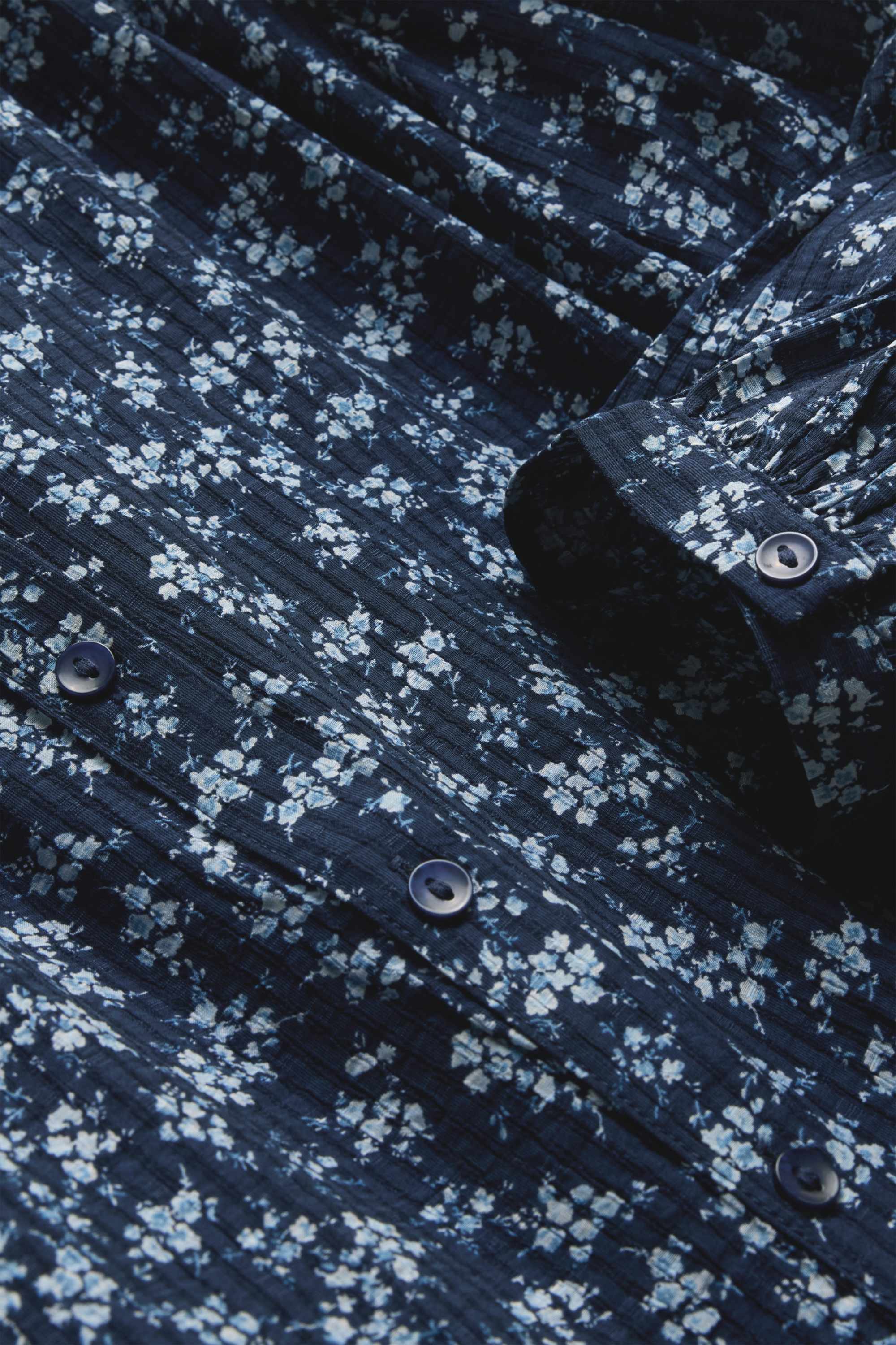 Blouse - floral blue / white (2)