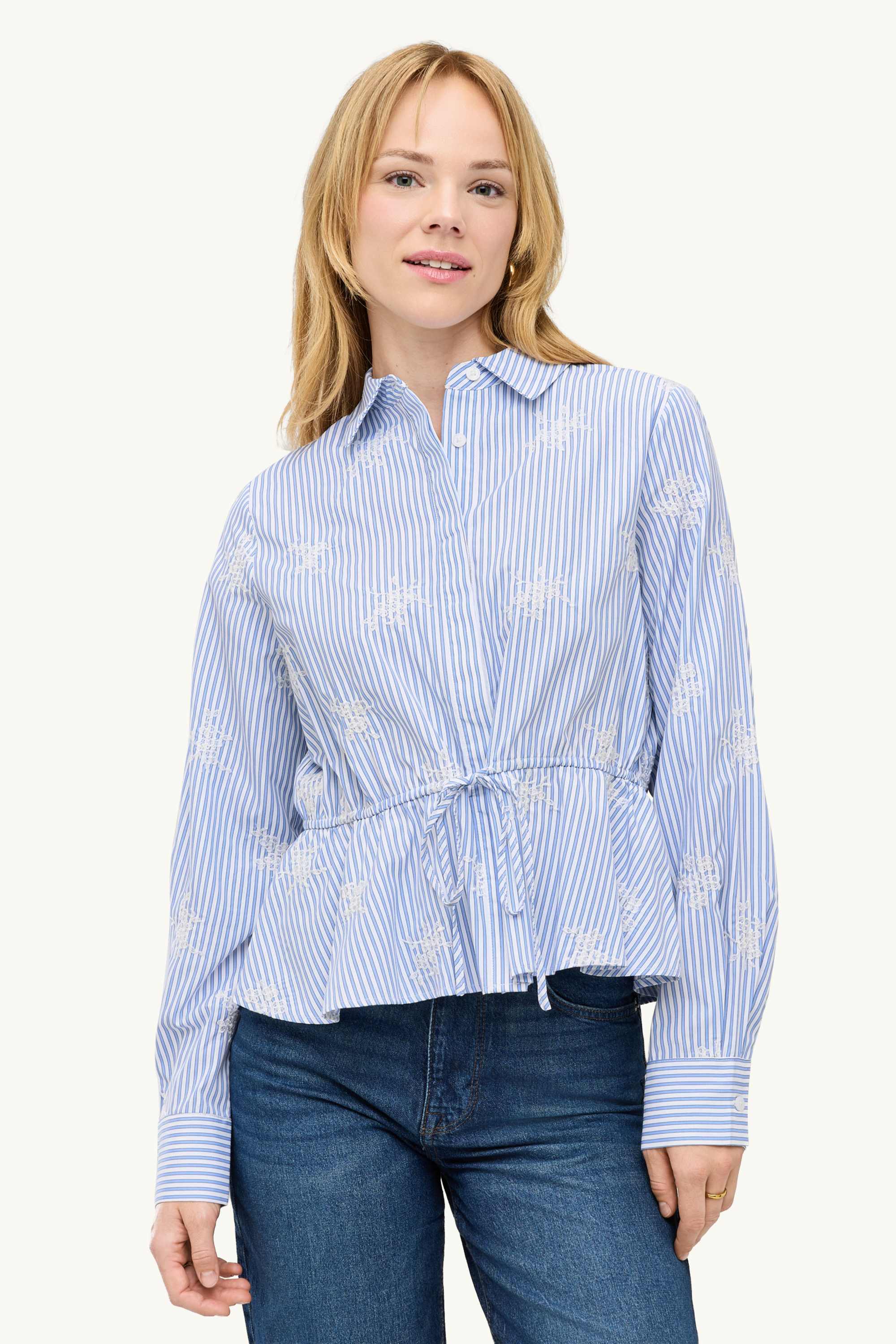 Blouse - striped blue