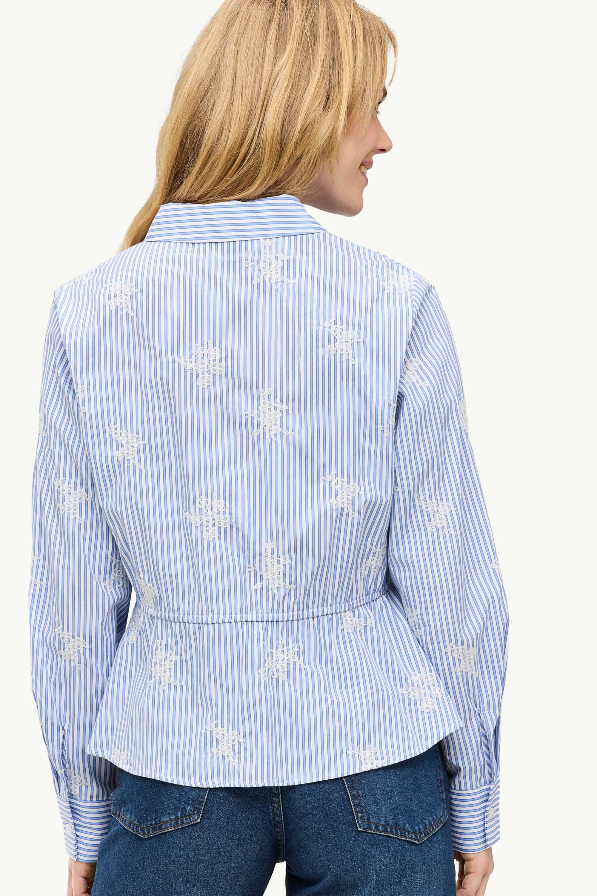 Blouse - striped blue