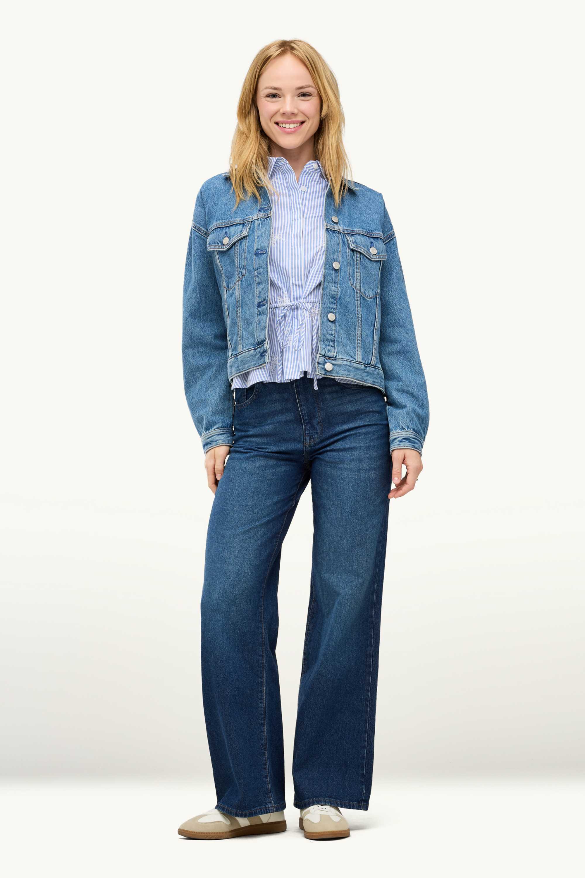 Blouse - striped blue