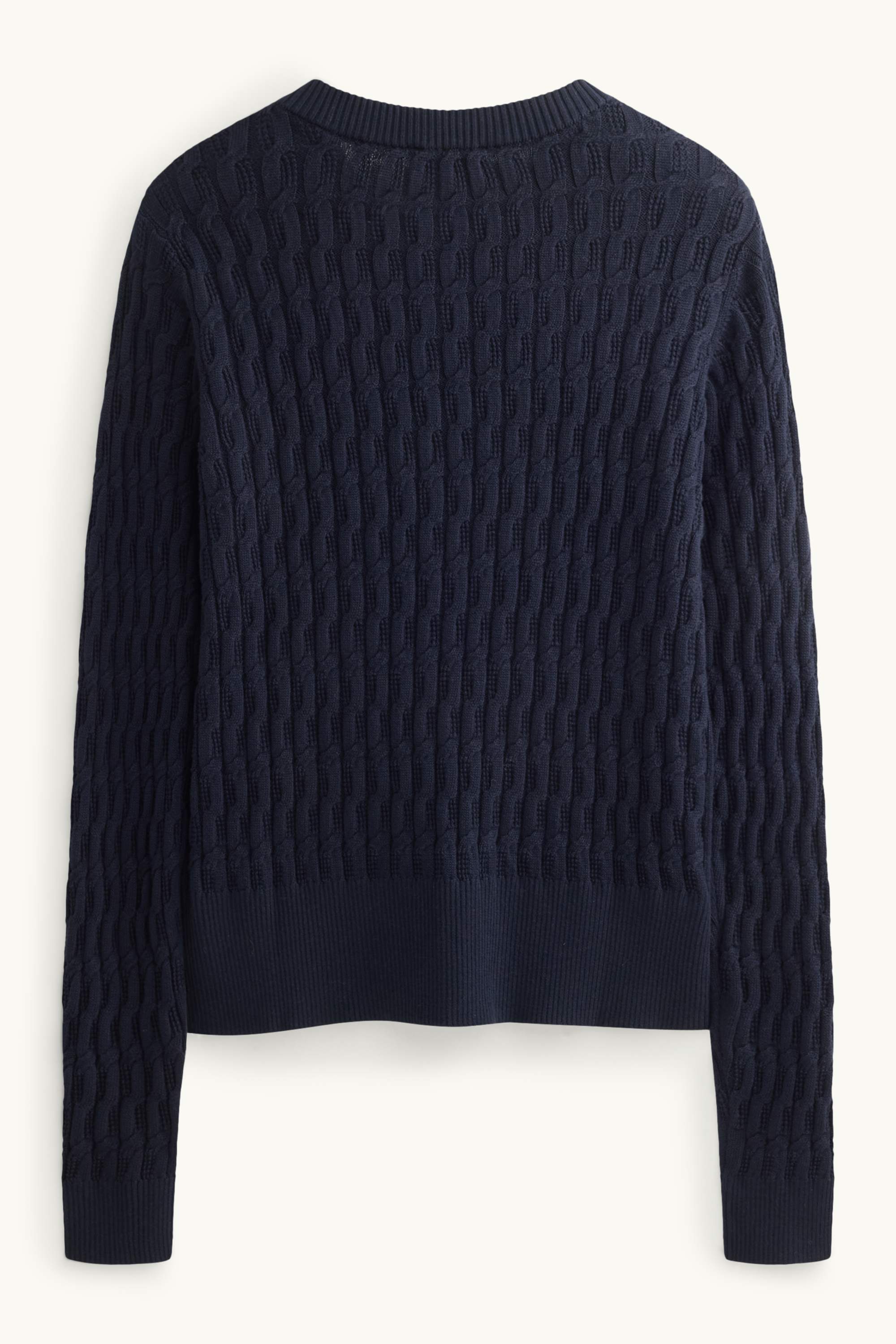 Cardigan - cable knit pattern dark blue
