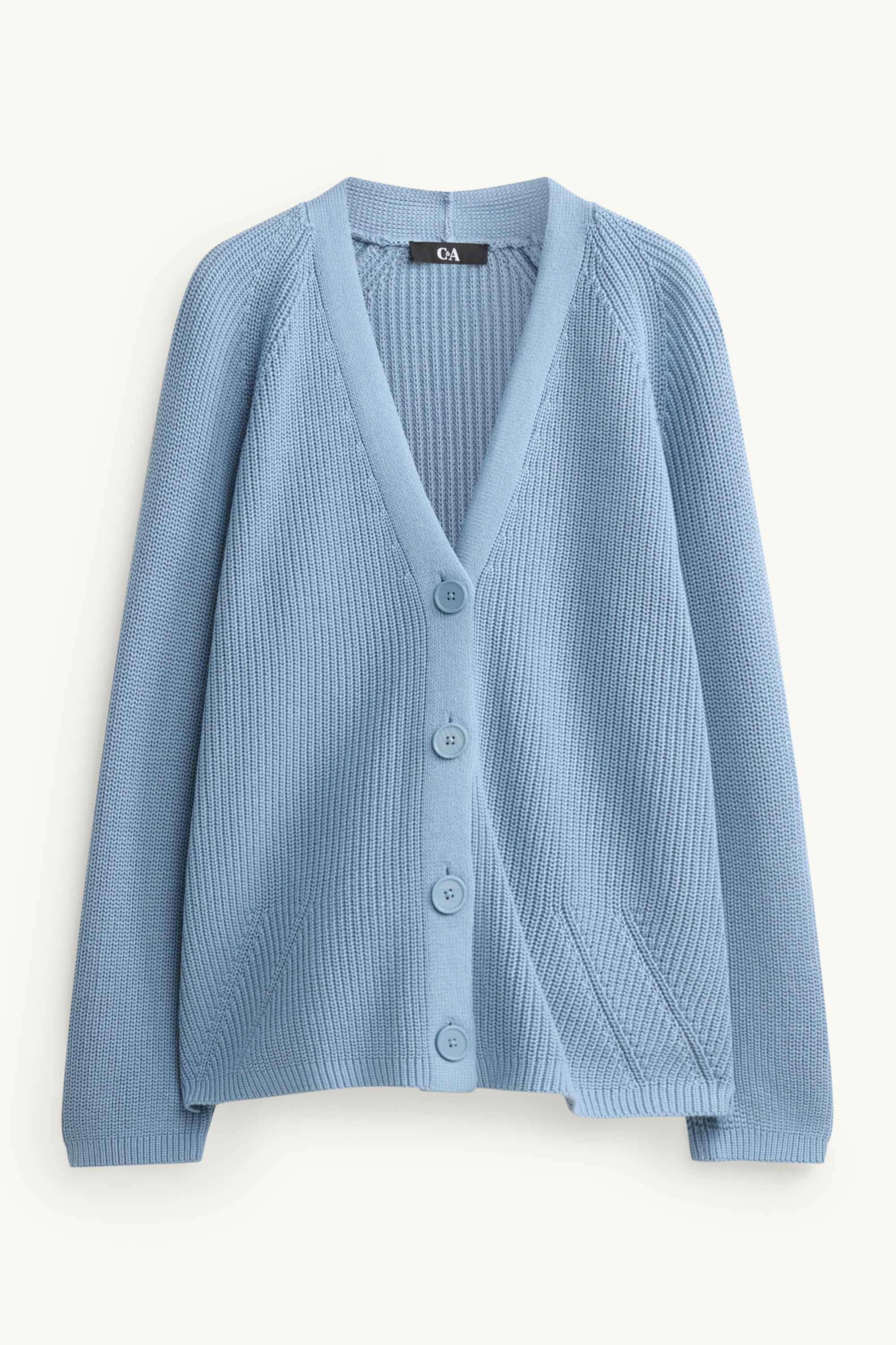 Cardigan - ribbed blue
