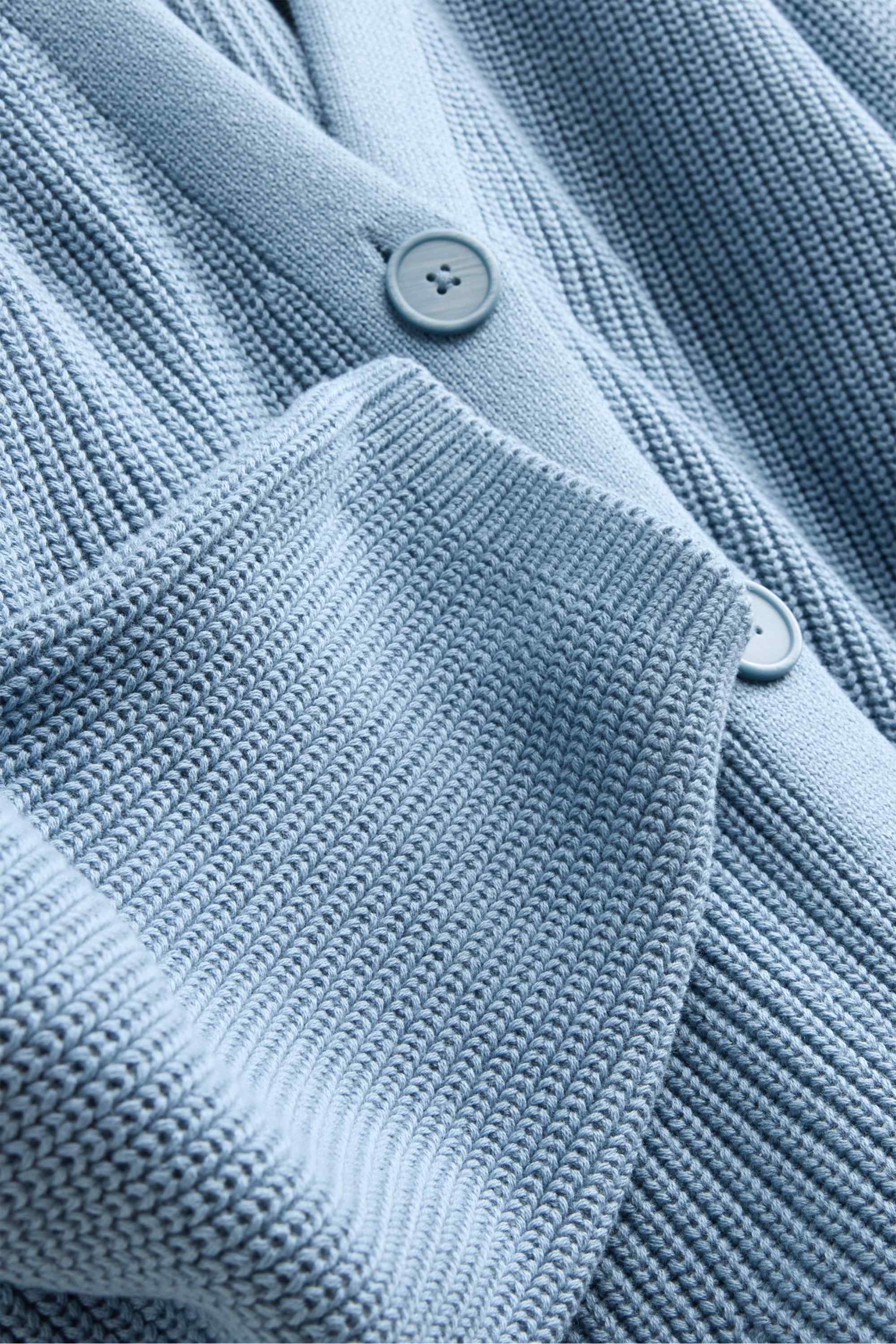 Cardigan - ribbed blue