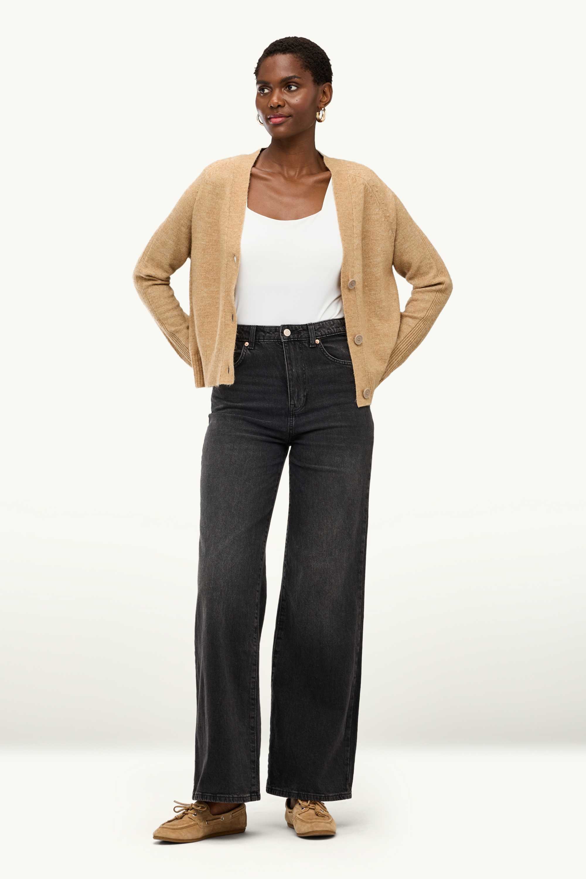 Cardigan beige / brown