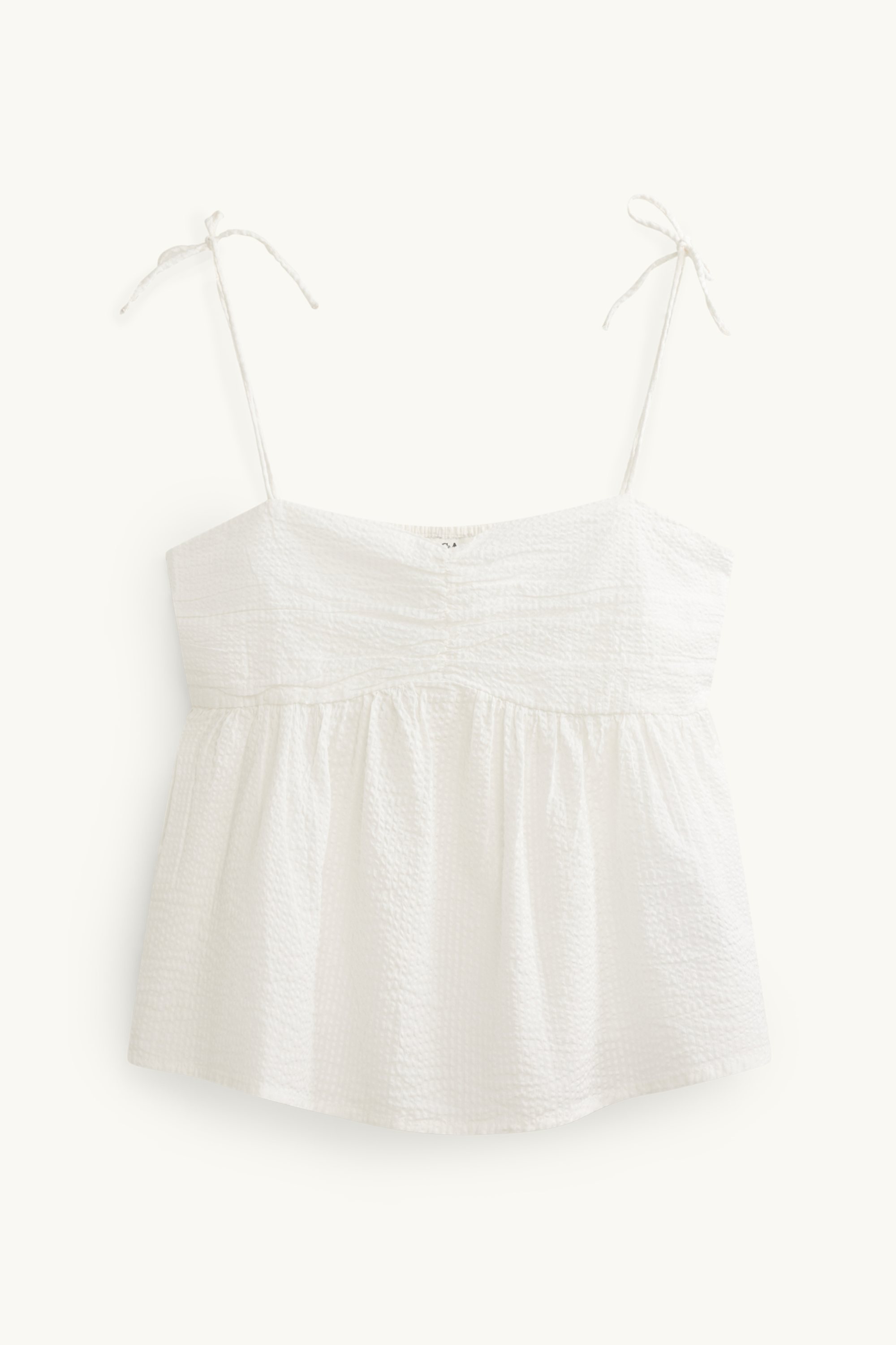 Blouse top - textured white