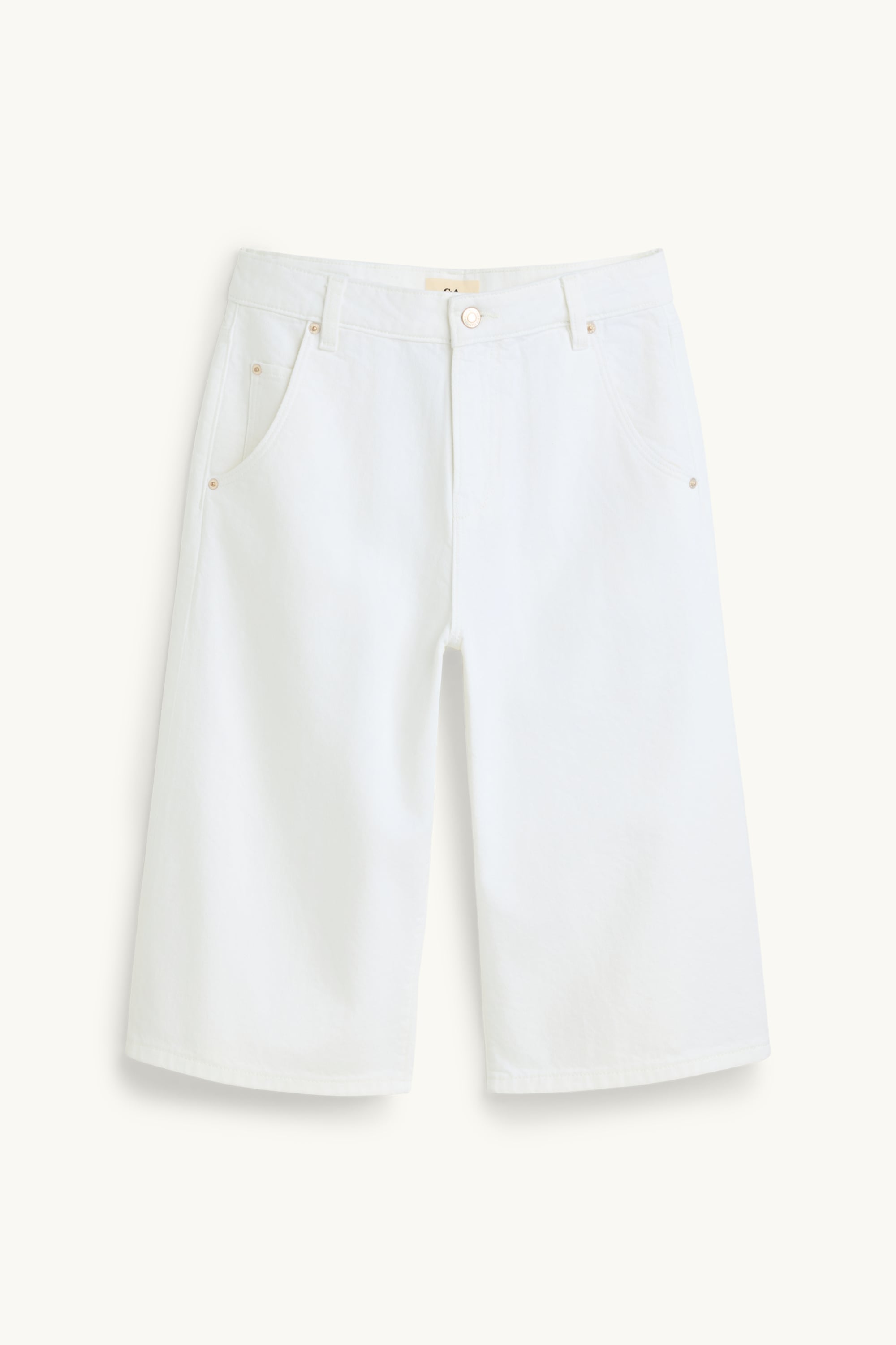 Jorts - high waist white