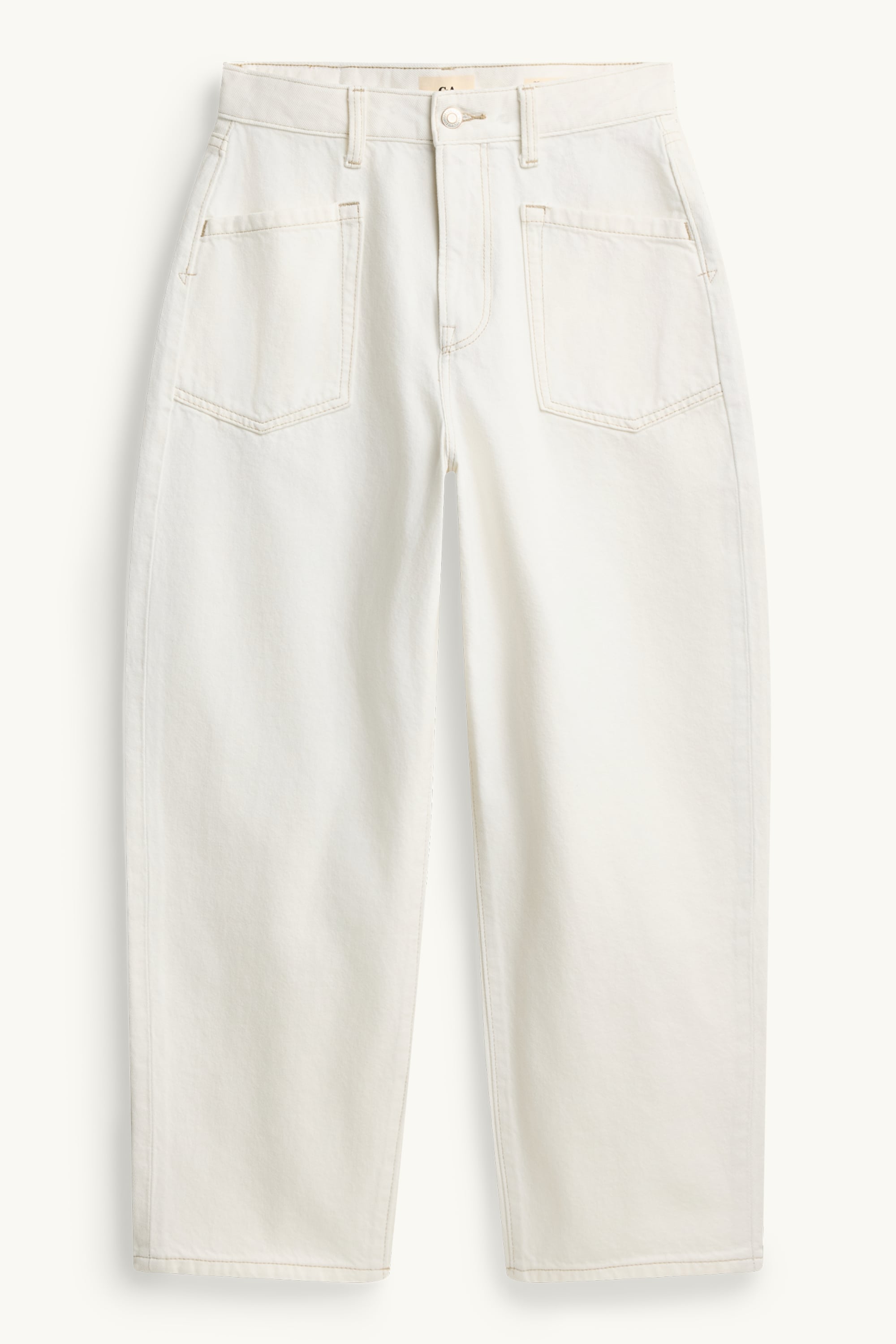Barrel jeans - high waist white