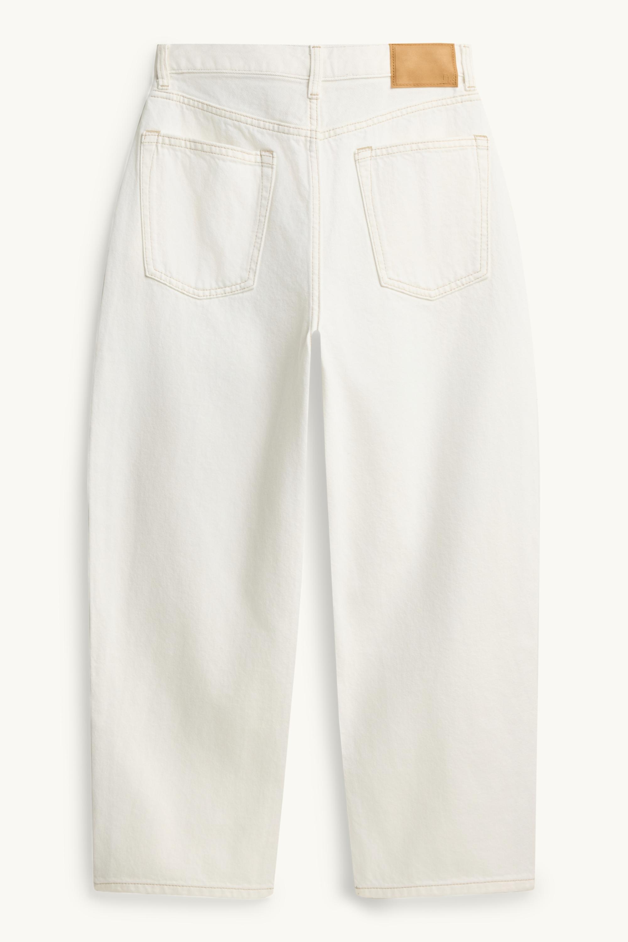 Barrel jeans - high waist white